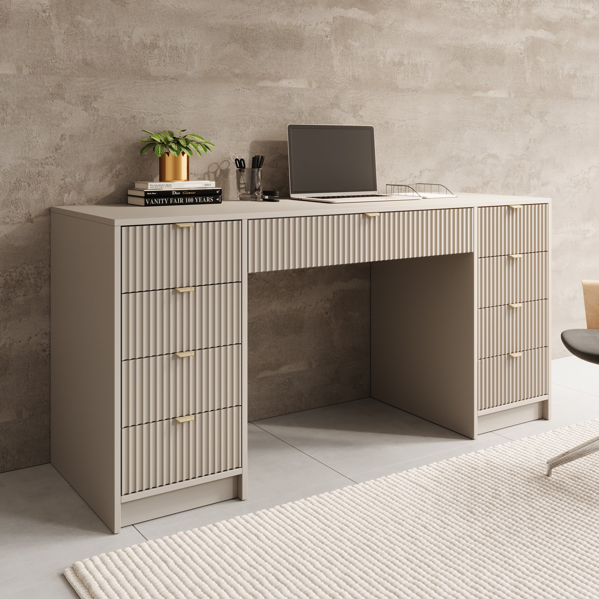 Tavares 2 - Bureau - Beige - 154x55 cm