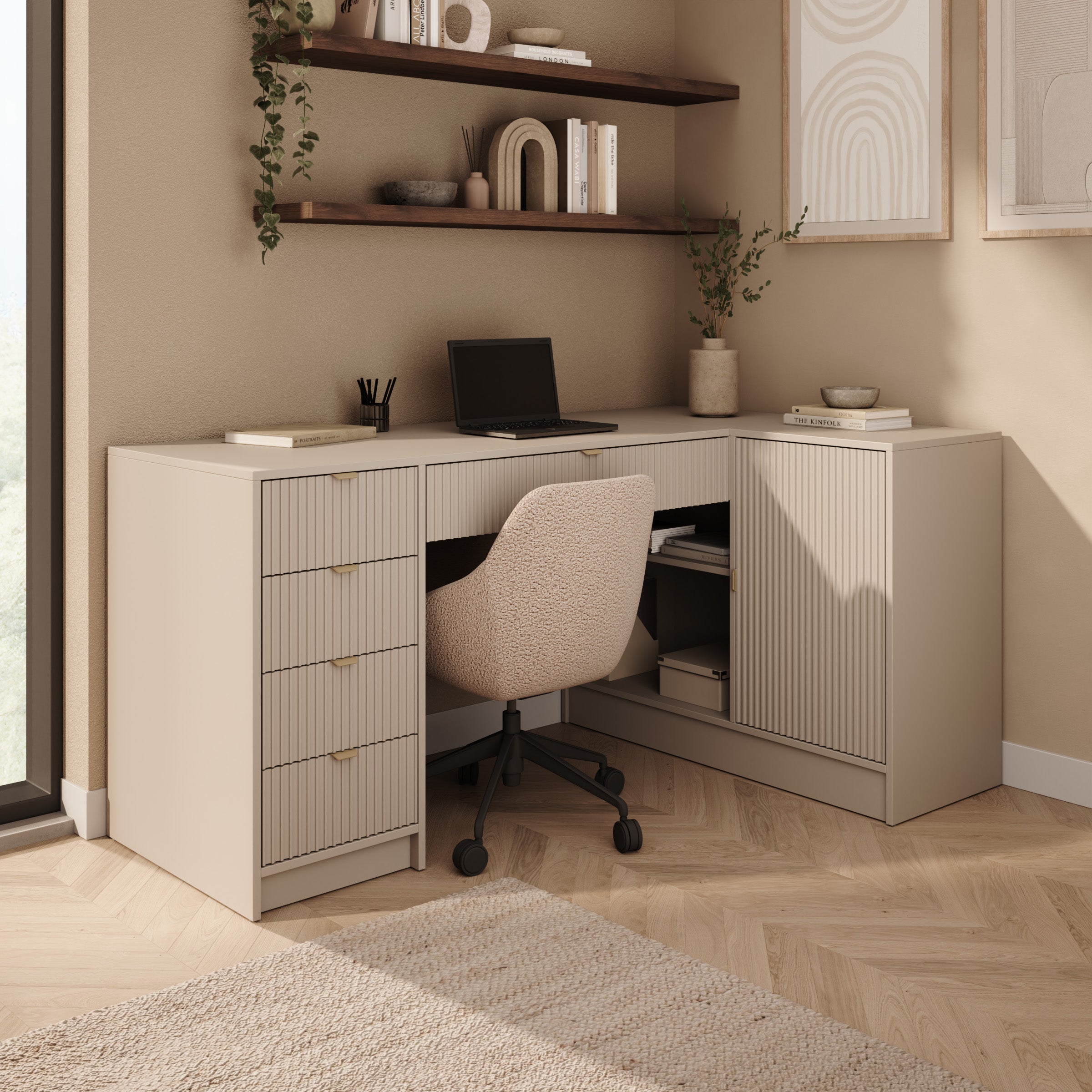 Tavares 3 - Bureau - Beige - 158x98x76 cm