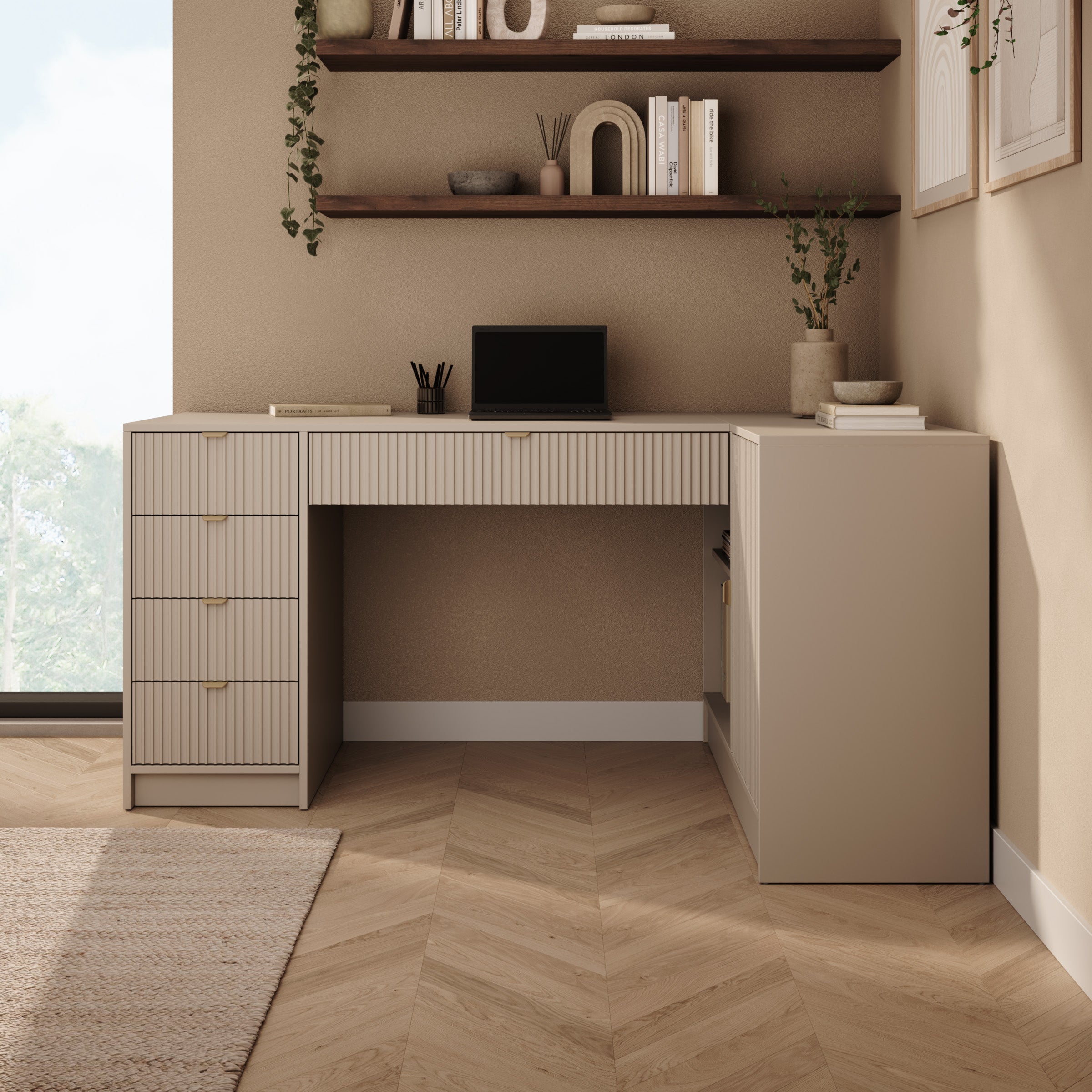 Tavares 3 - Bureau - Beige - 158x98x76 cm