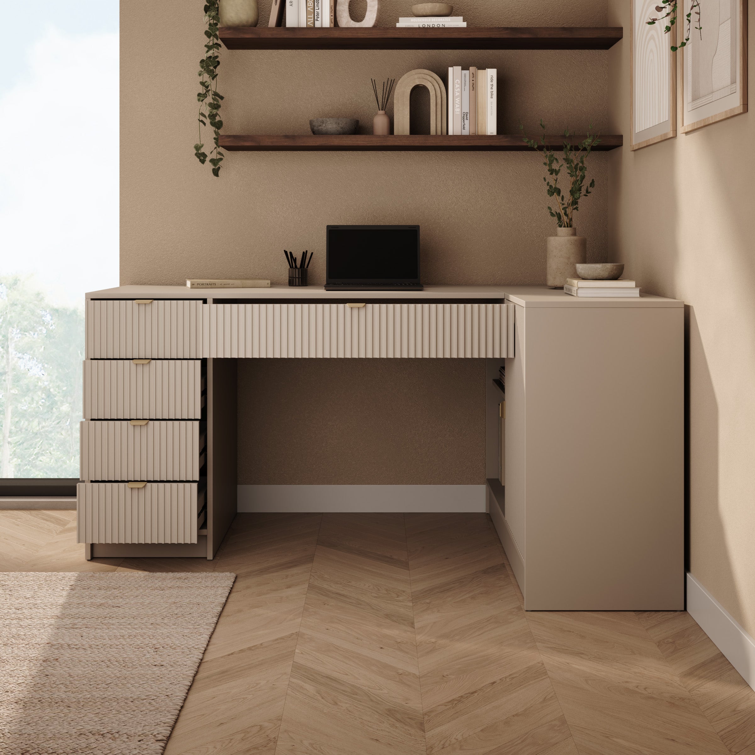 Tavares 3 - Bureau - Beige - 158x98x76 cm