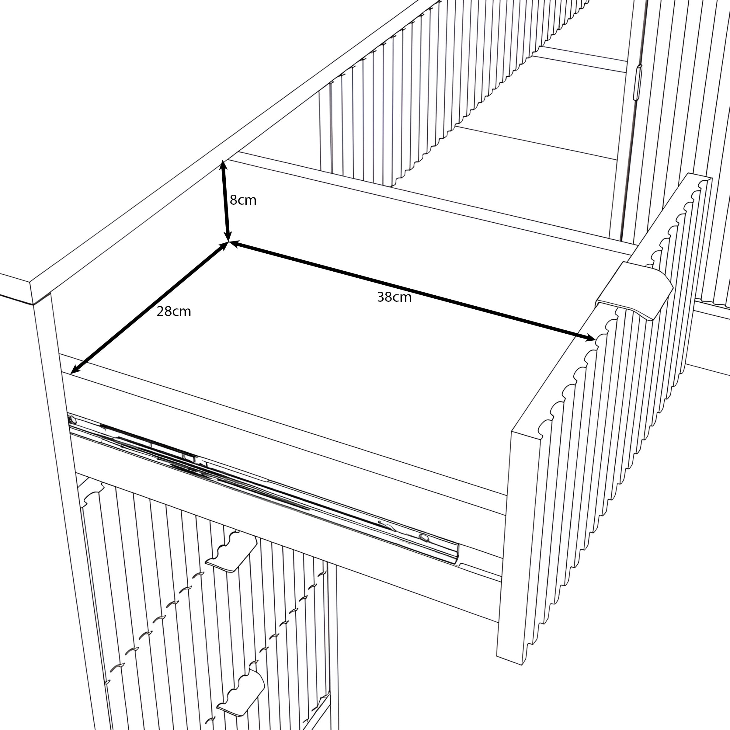 Tavares 3 - Bureau - Wit - 158x98x76 cm