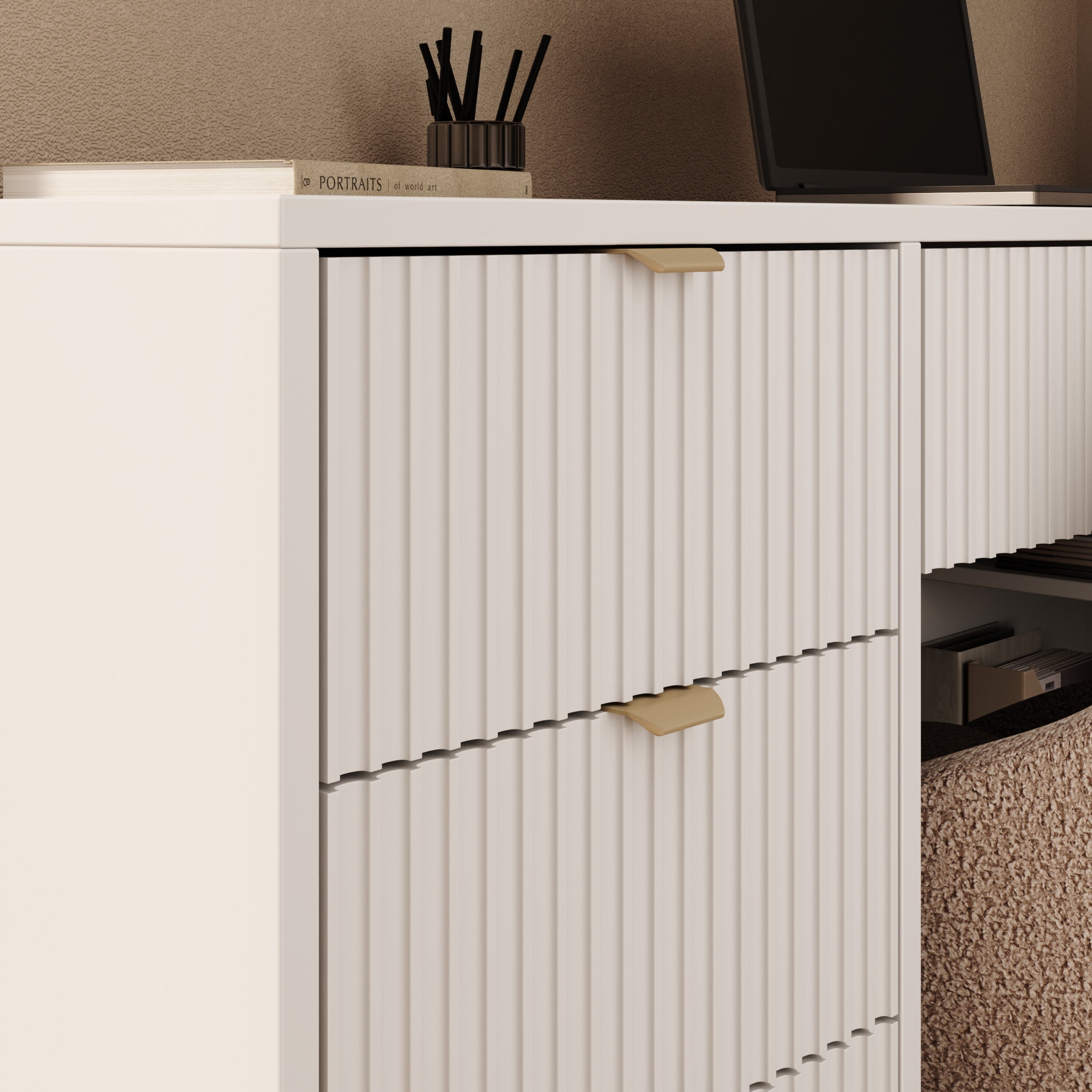 Tavares 3 - Bureau - Wit - 158x98x76 cm
