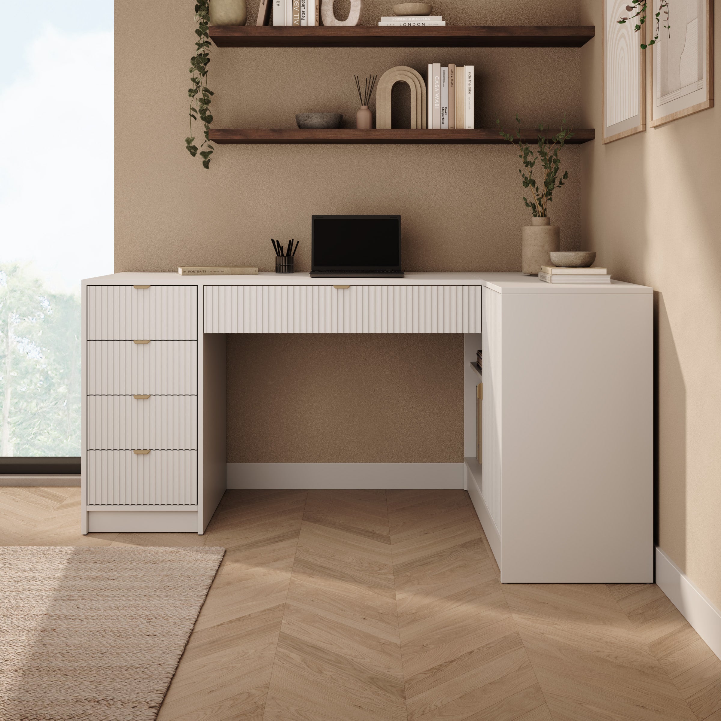 Tavares 3 - Bureau - Wit - 158x98x76 cm