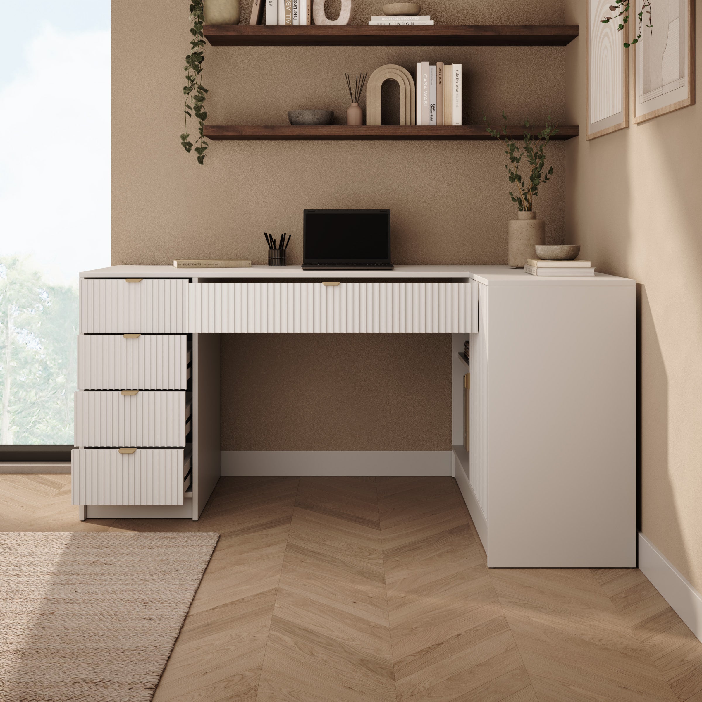 Tavares 3 - Bureau - Wit - 158x98x76 cm