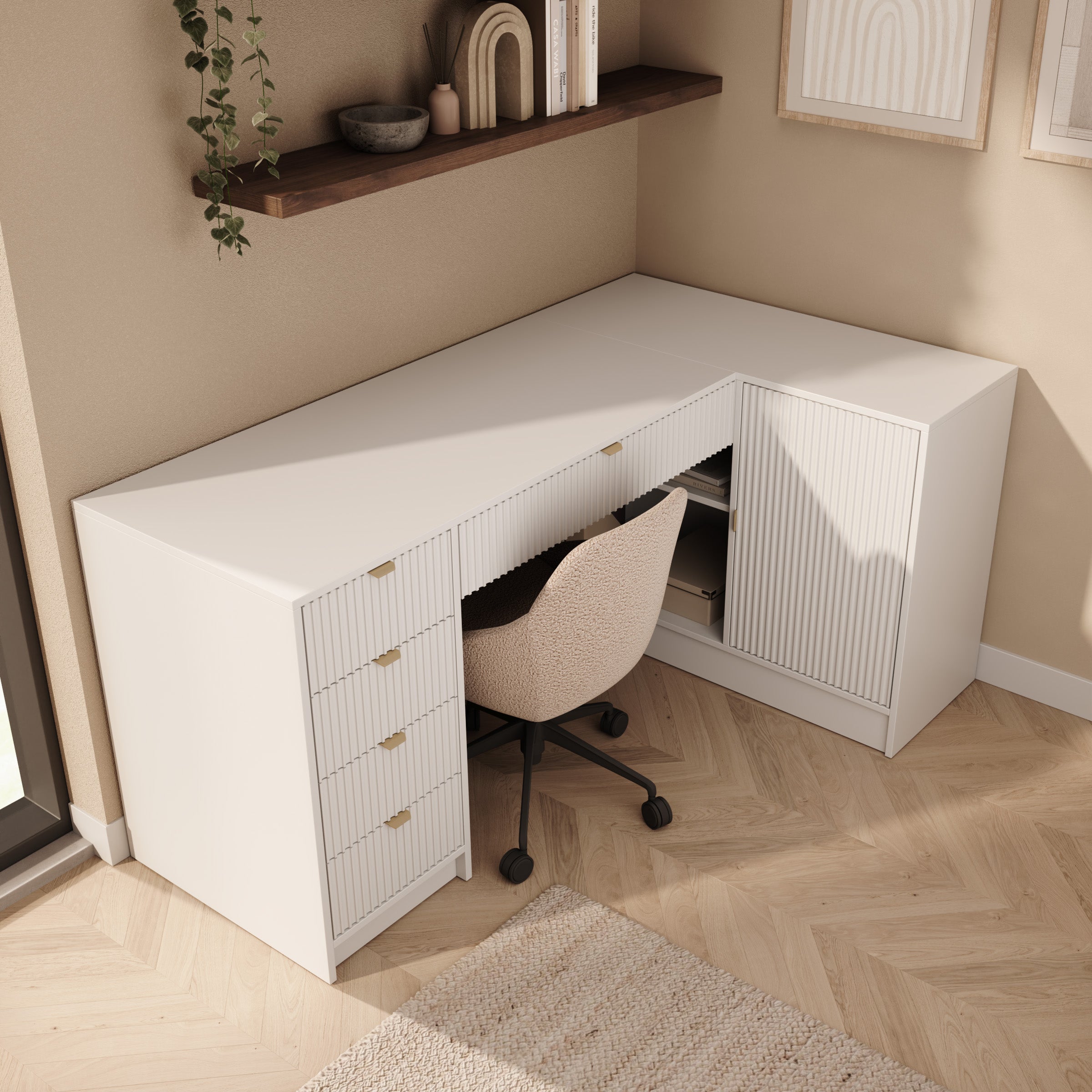 Tavares 3 - Bureau - Wit - 158x98x76 cm