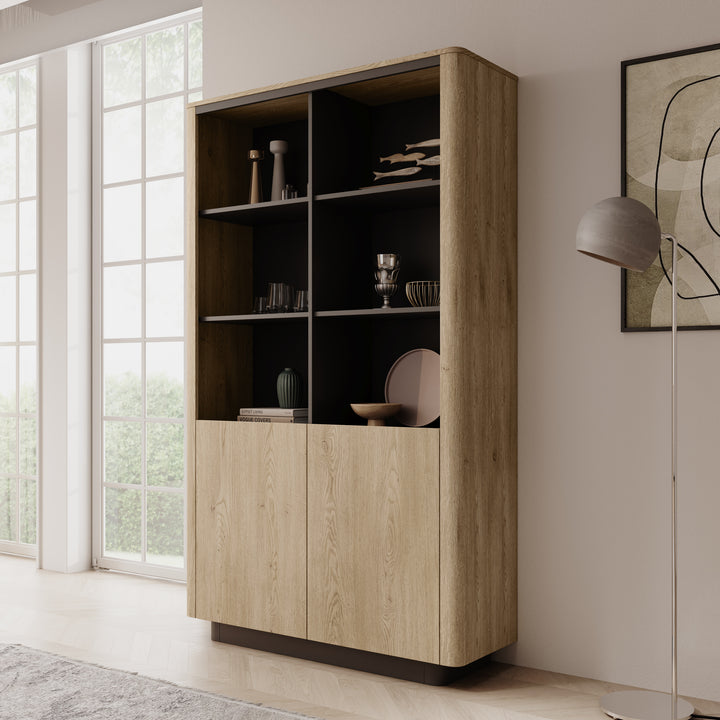 Taywan - Boekenkast - Eiken - 113x38x190 cm