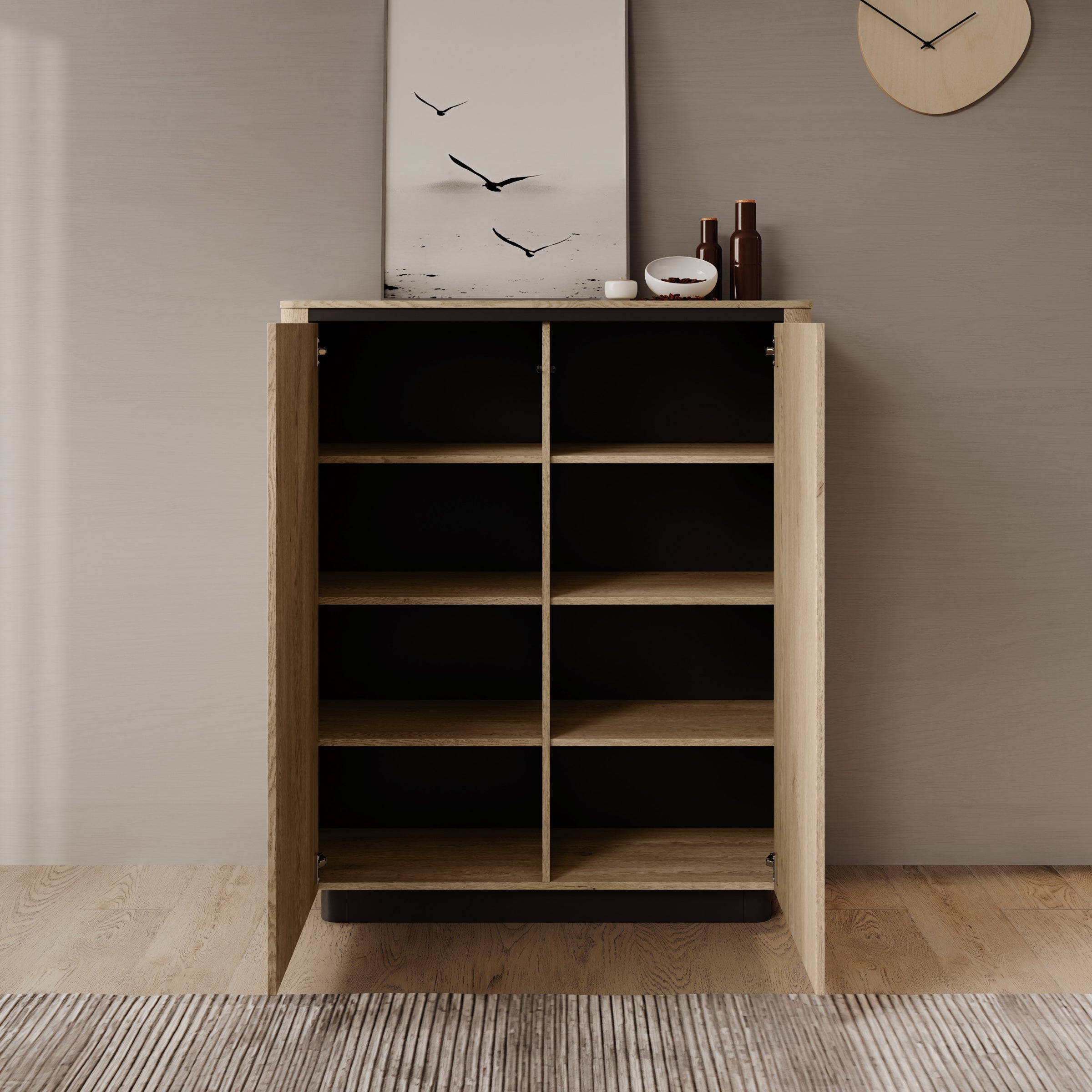Taywan - Dressoir - Eiken - 113x38x133 cm
