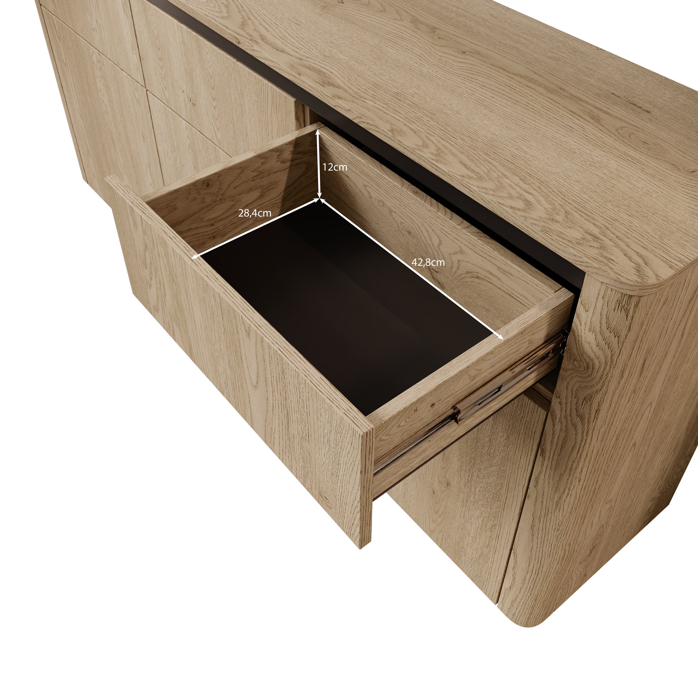 Taywan - Dressoir - Eiken - 163x38x83 cm