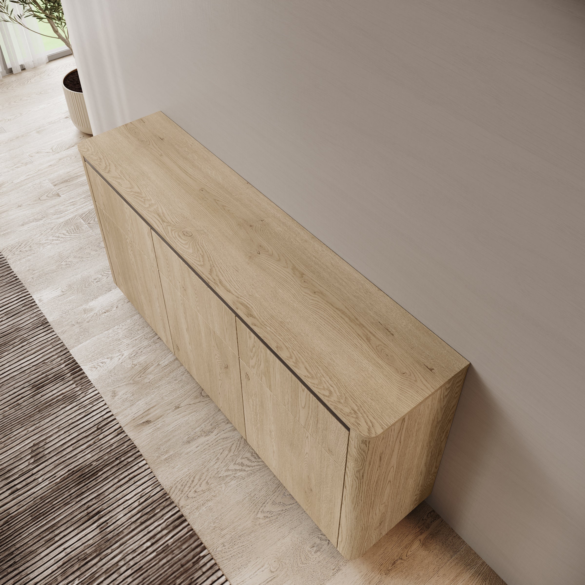Taywan - Dressoir - Eiken - 163x38x83 cm