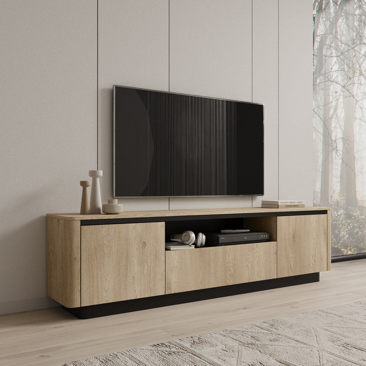 Taywan - TV-Meubel - Eiken - 200x38x55 cm