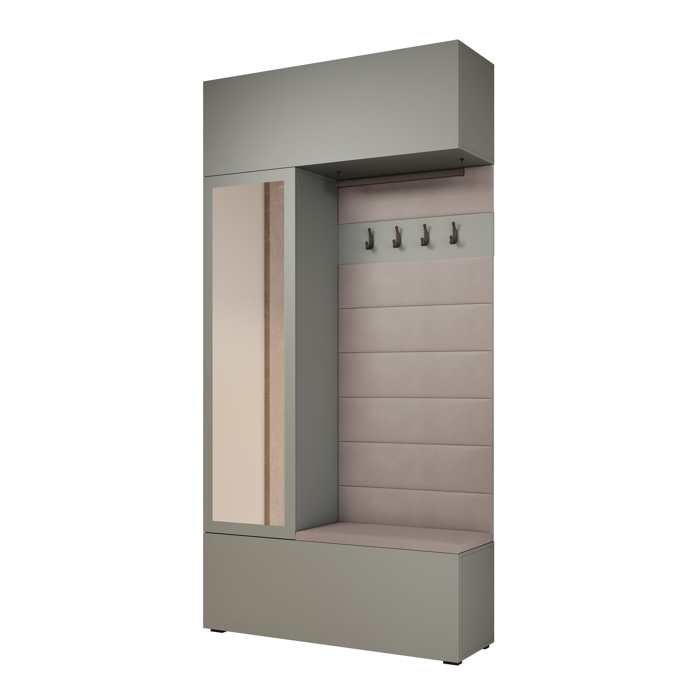 Telora - Halkast met deur - Groen - 115x38x232 cm