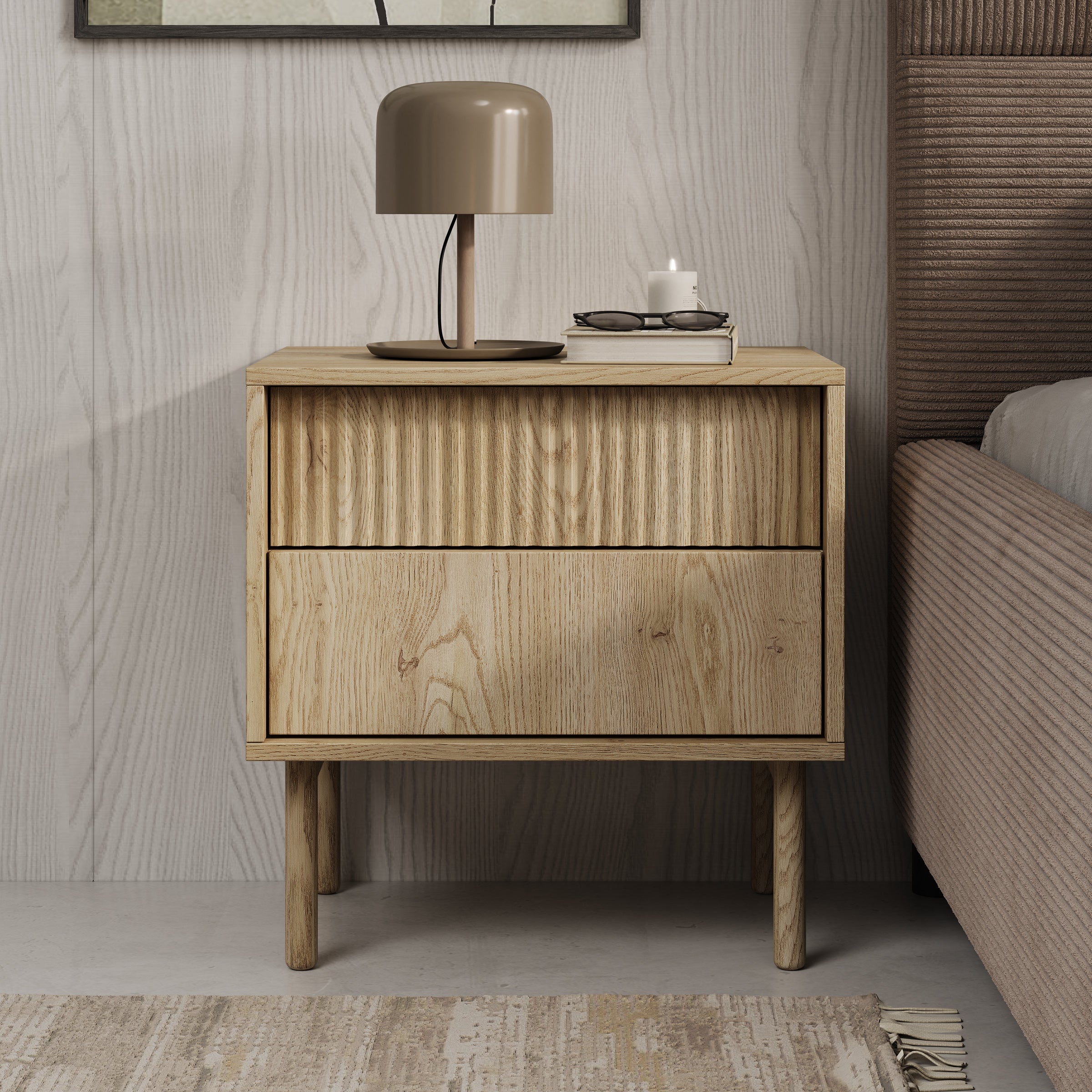 Tenerife - Nachtkastje - Eiken - 54x40x55 cm