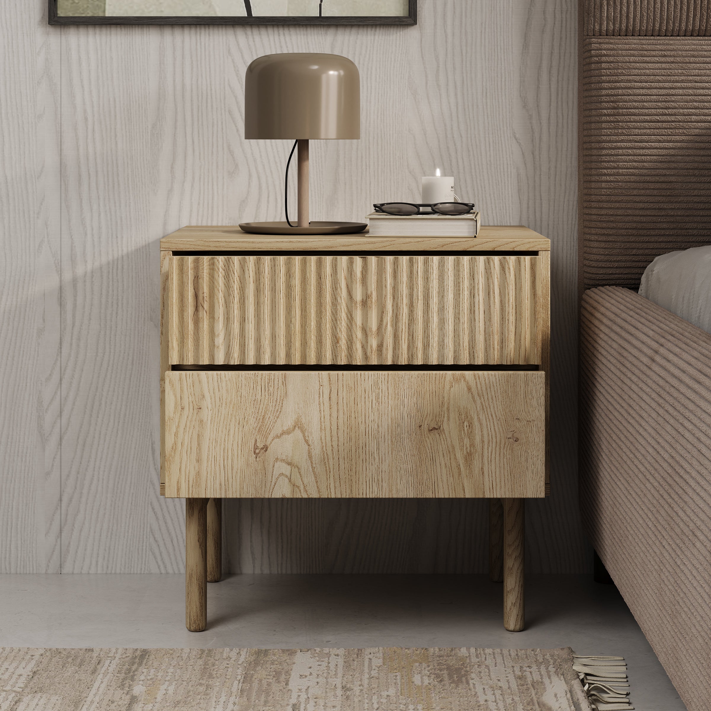 Tenerife - Nachtkastje - Eiken - 54x40x55 cm