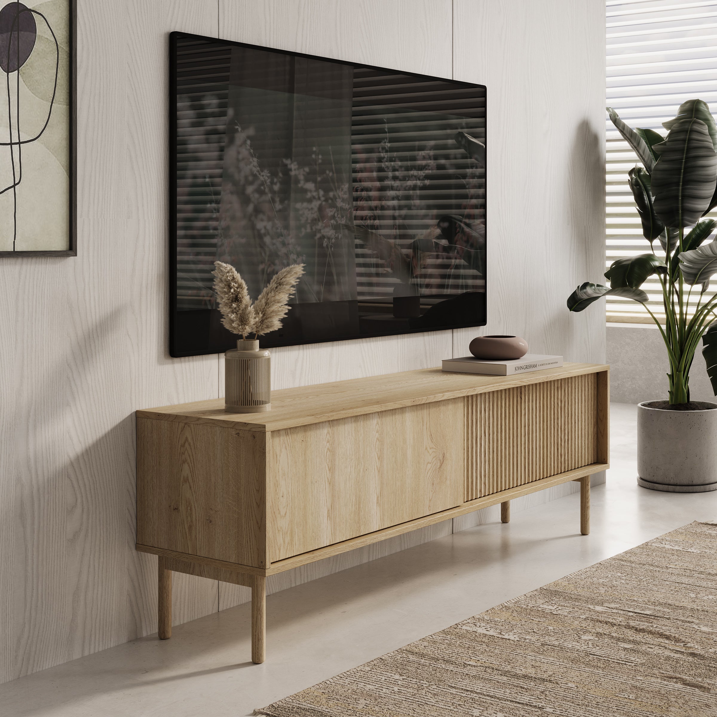 Tenerife - TV-Meubel - Eiken - 154x40x55 cm