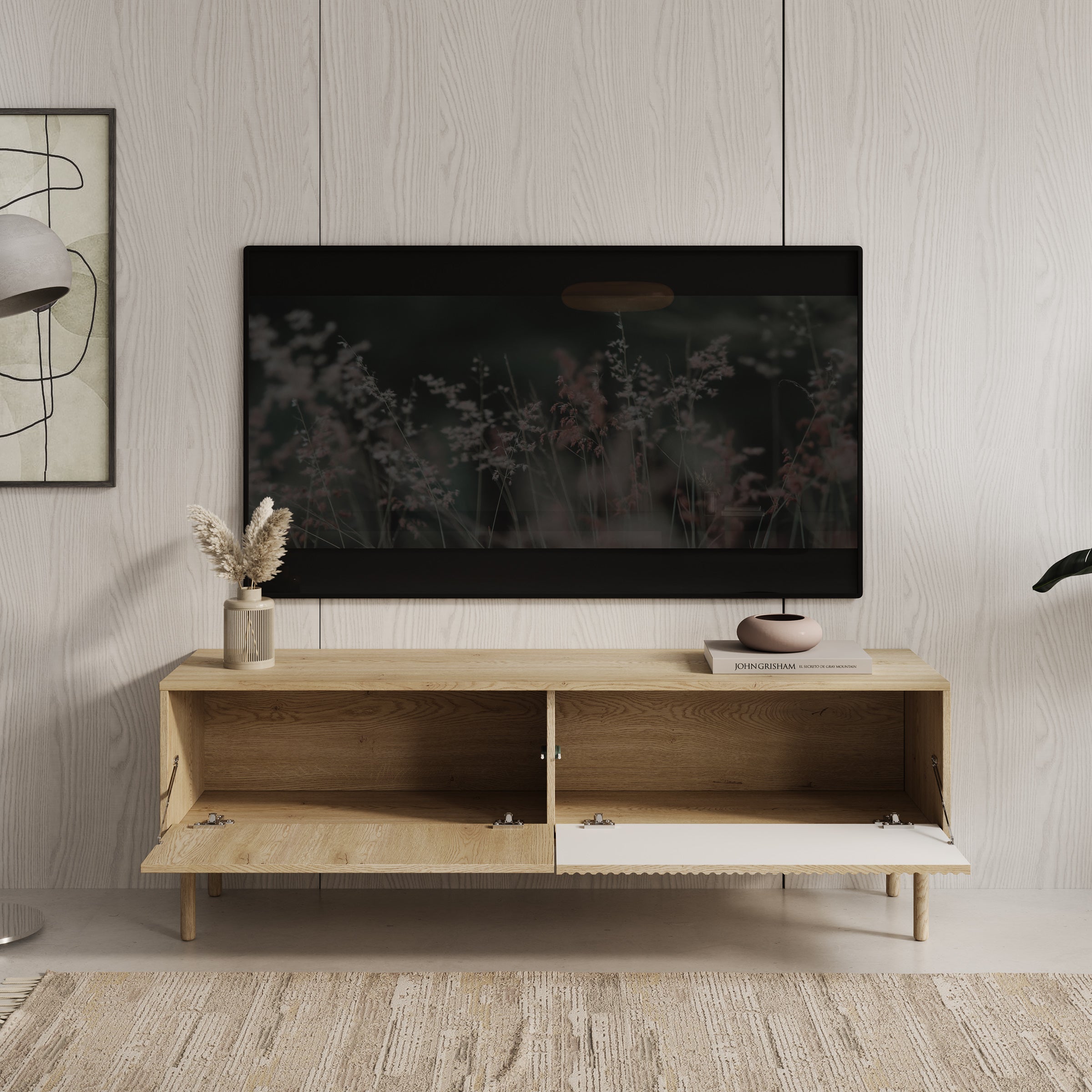 vidaXL - Zwevend TV-meubel met vak - Zwart eiken - 40x30x30 cm | Leen vidaXL - Zwevend TV-meubel met vak - Zwart eiken - 40x30x30 cm | Leen