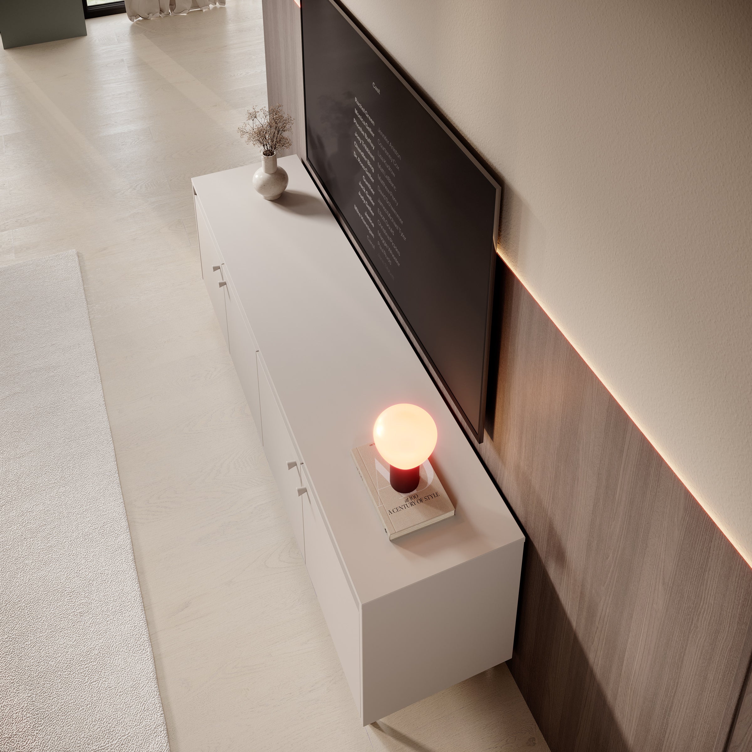 Tiloire - TV-Meubel - Beige - 167x40x56 cm