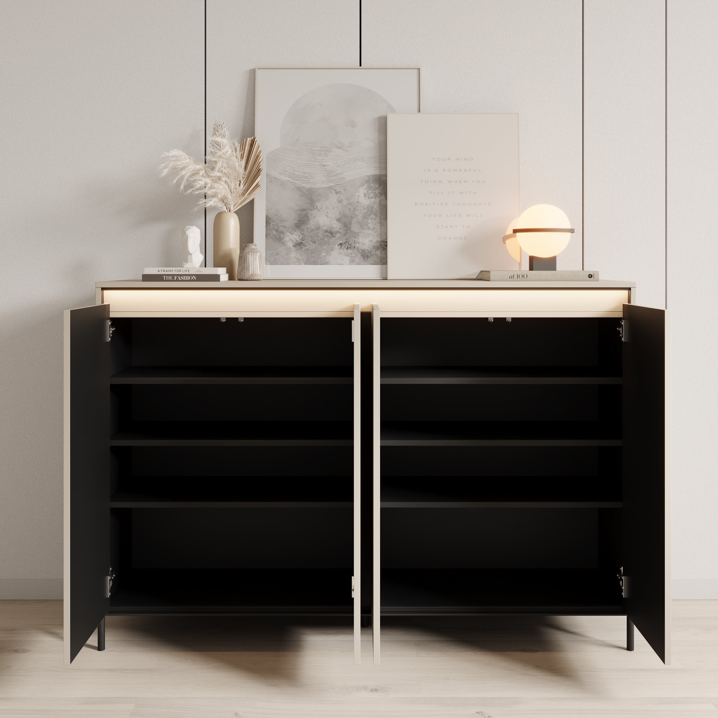 Timoteo - Dressoir - Beige - 152x40x105 cm