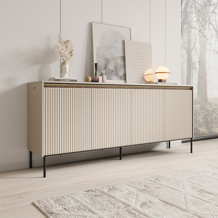 Timoteo - Dressoir - Beige - 193x40x83 cm