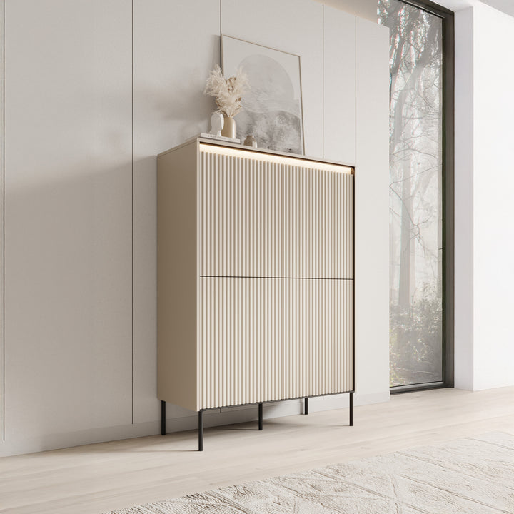 Timoteo - Dressoir - Beige - 98x40x140 cm