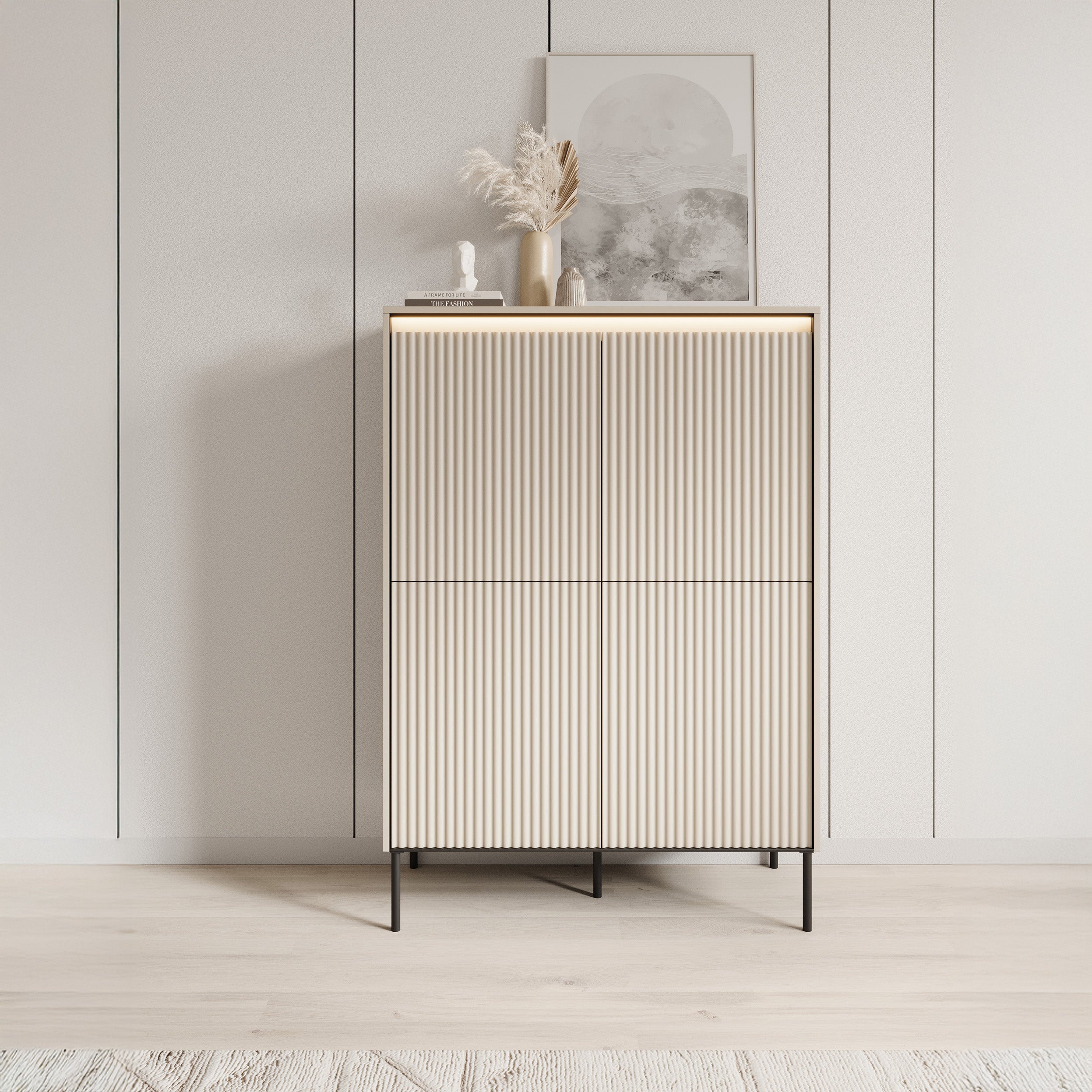 Timoteo - Dressoir - Beige - 98x40x140 cm