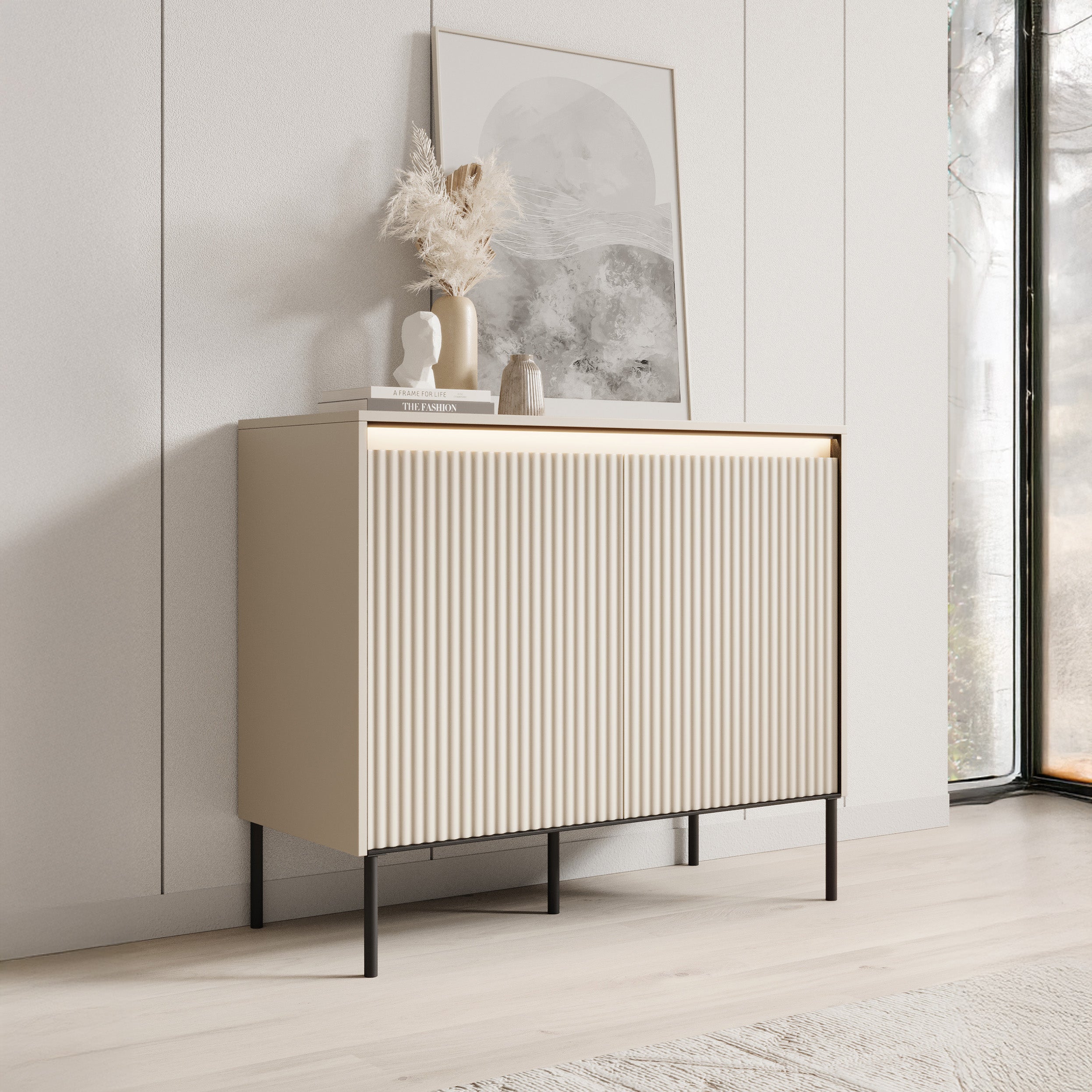Timoteo - Dressoir - Beige - 98x40x83 cm