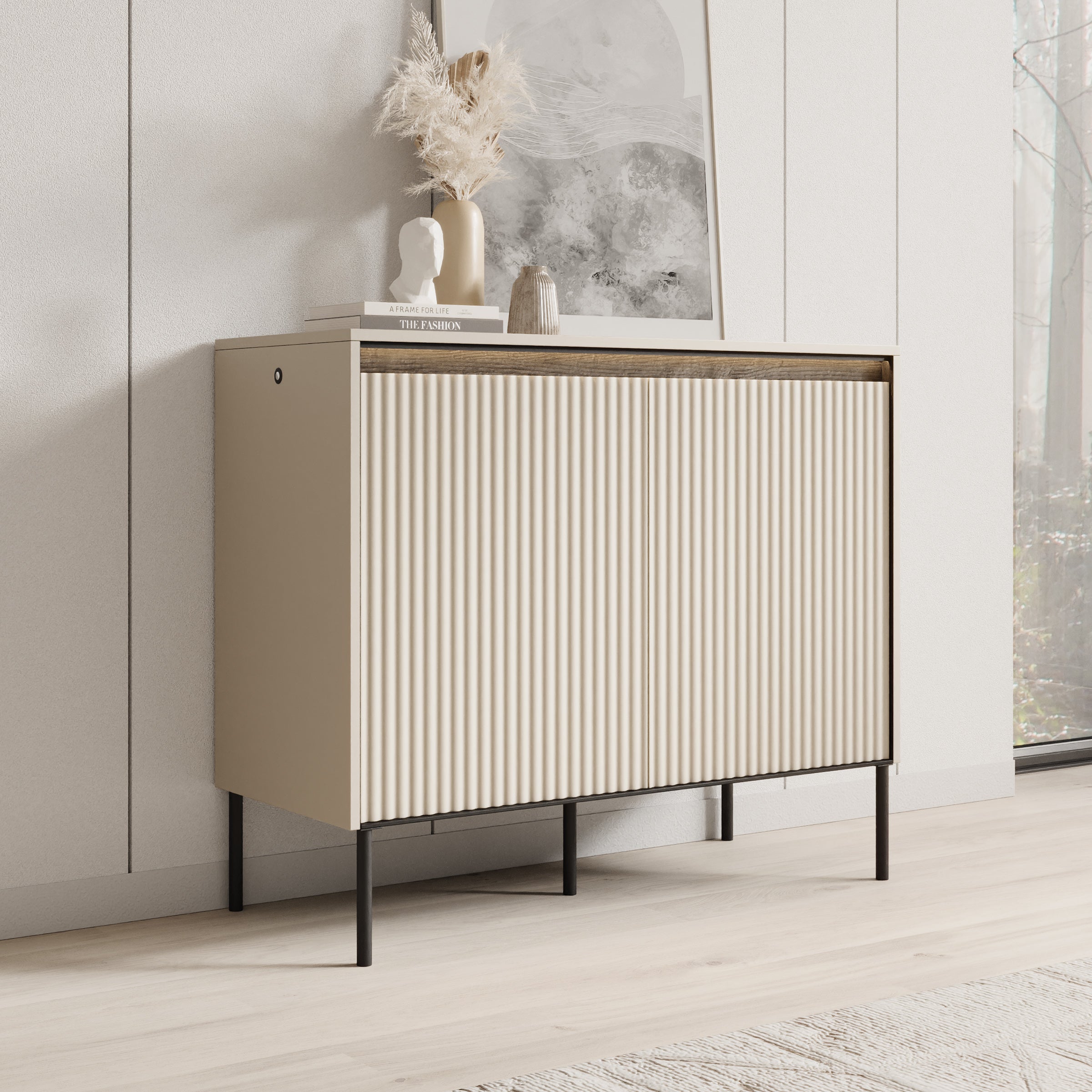 Timoteo - Dressoir - Beige - 98x40x83 cm