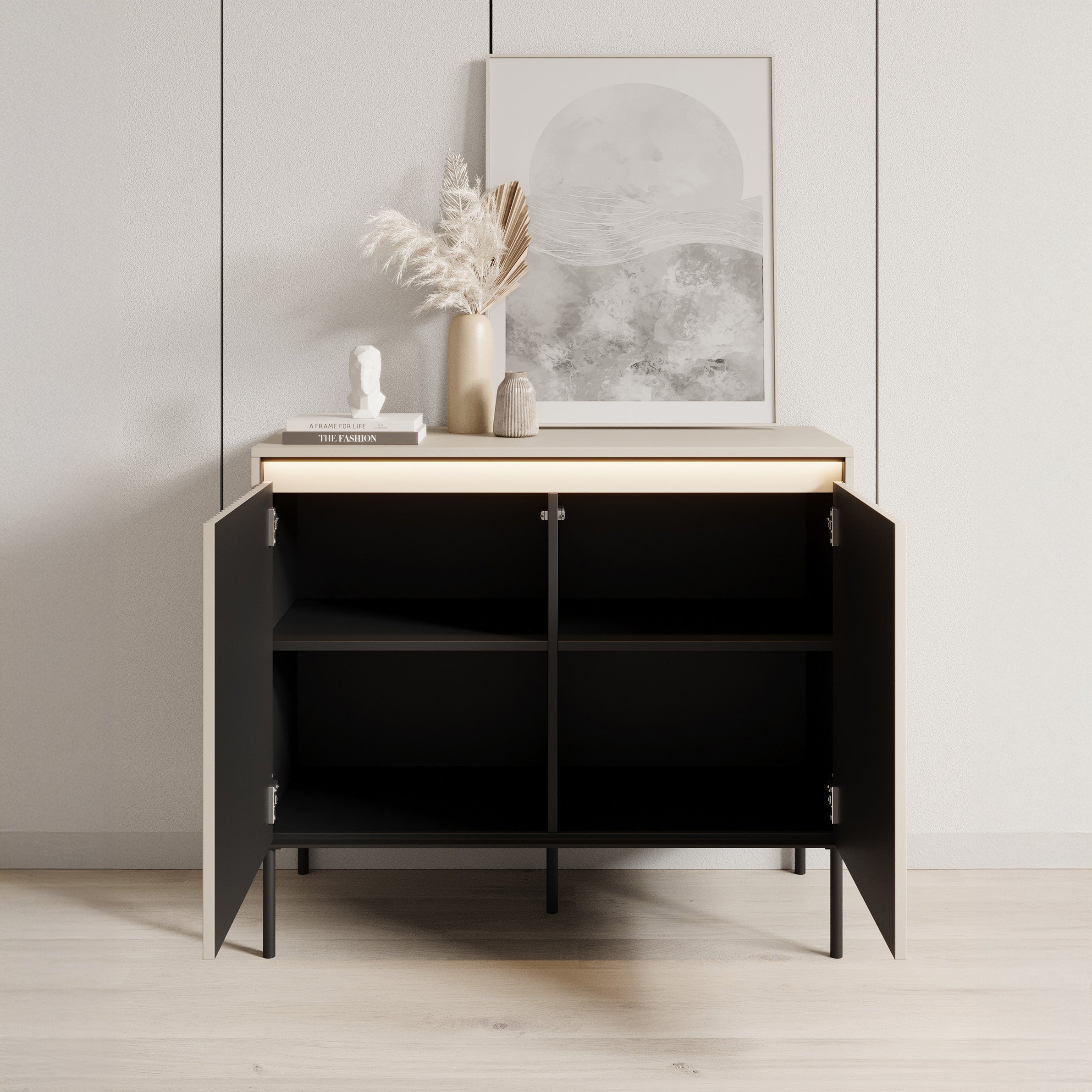 Timoteo - Dressoir - Beige - 98x40x83 cm