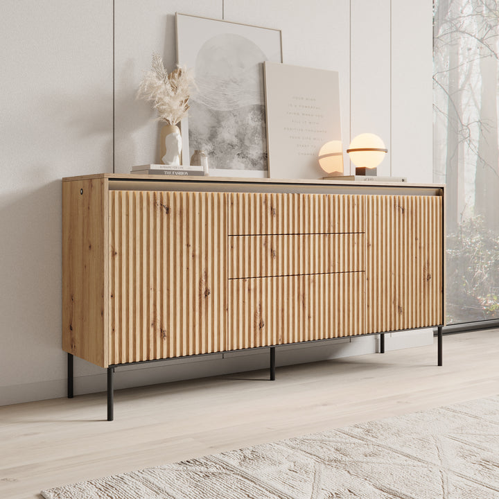 Timoteo - Dressoir - Eiken - 166x40x83 cm