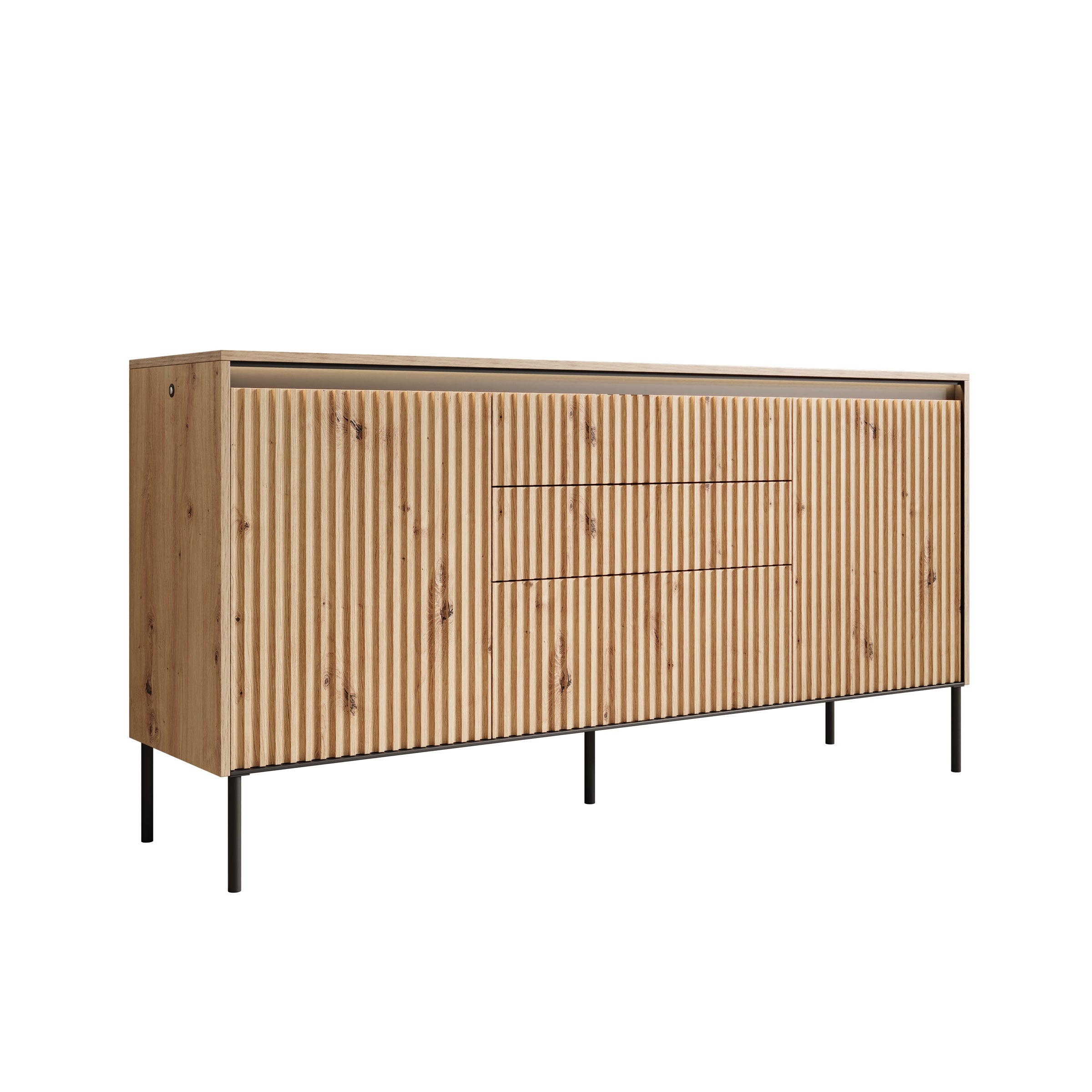 Timoteo - Dressoir - Eiken - 166x40x83 cm