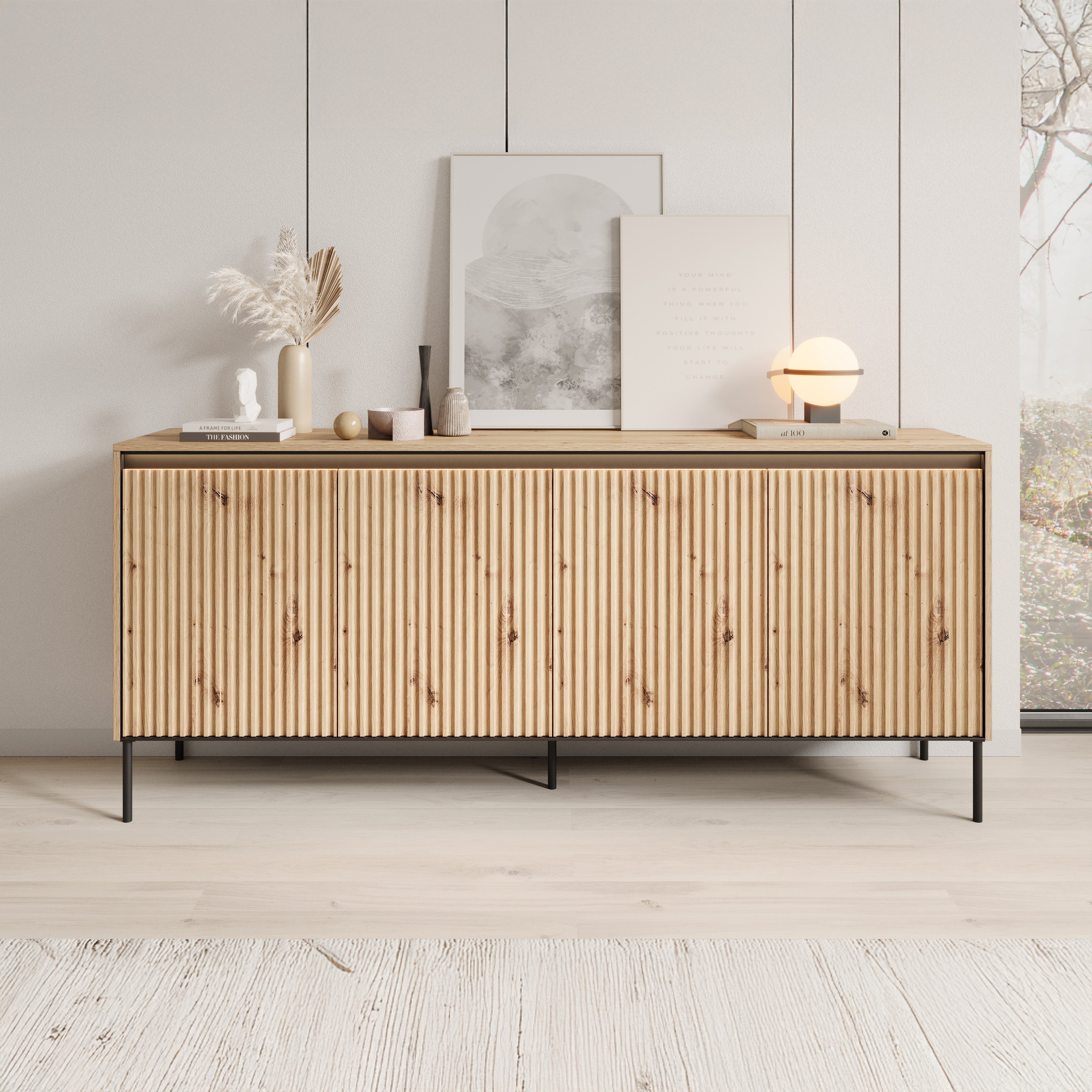 Timoteo - Dressoir - Eiken - 193x40x83 cm