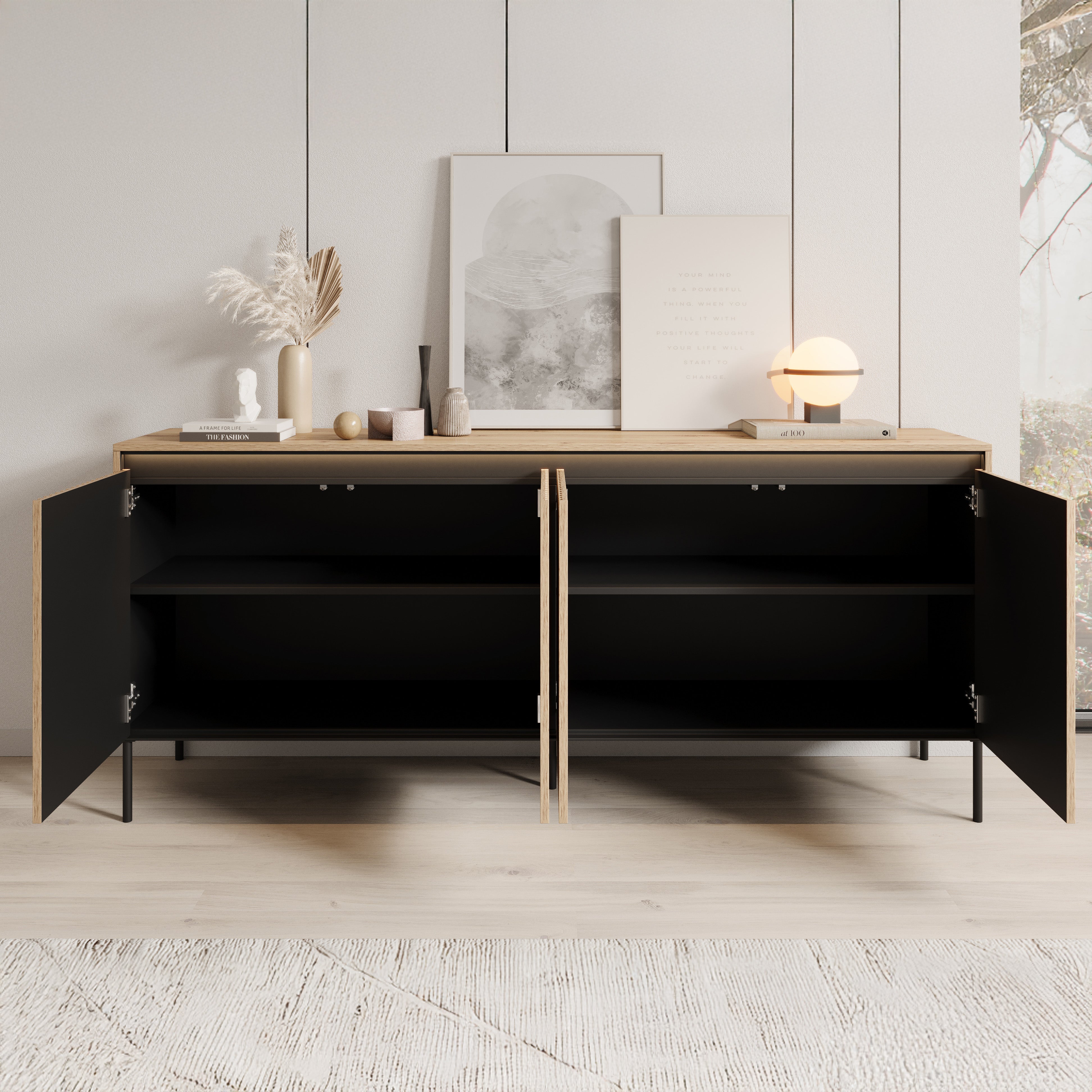 Timoteo - Dressoir - Eiken - 193x40x83 cm