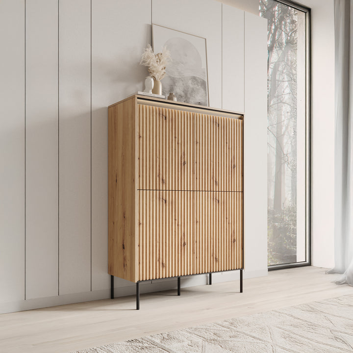 Timoteo - Dressoir - Eiken - 98x40x140 cm