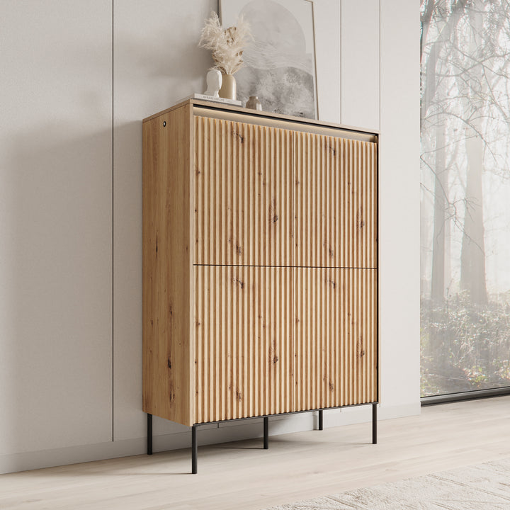 Timoteo - Dressoir - Eiken - 98x40x140 cm