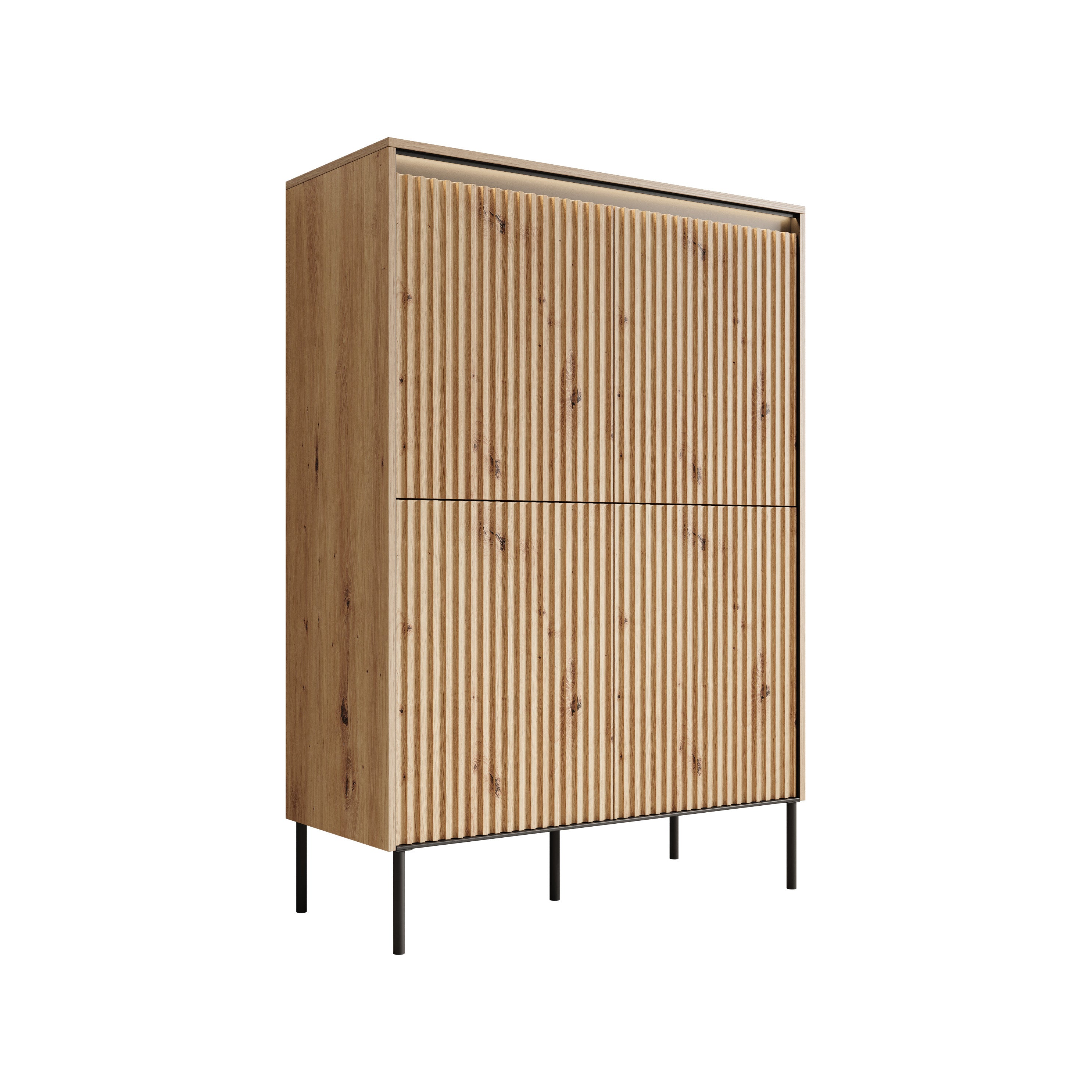 Timoteo - Dressoir - Eiken - 98x40x140 cm