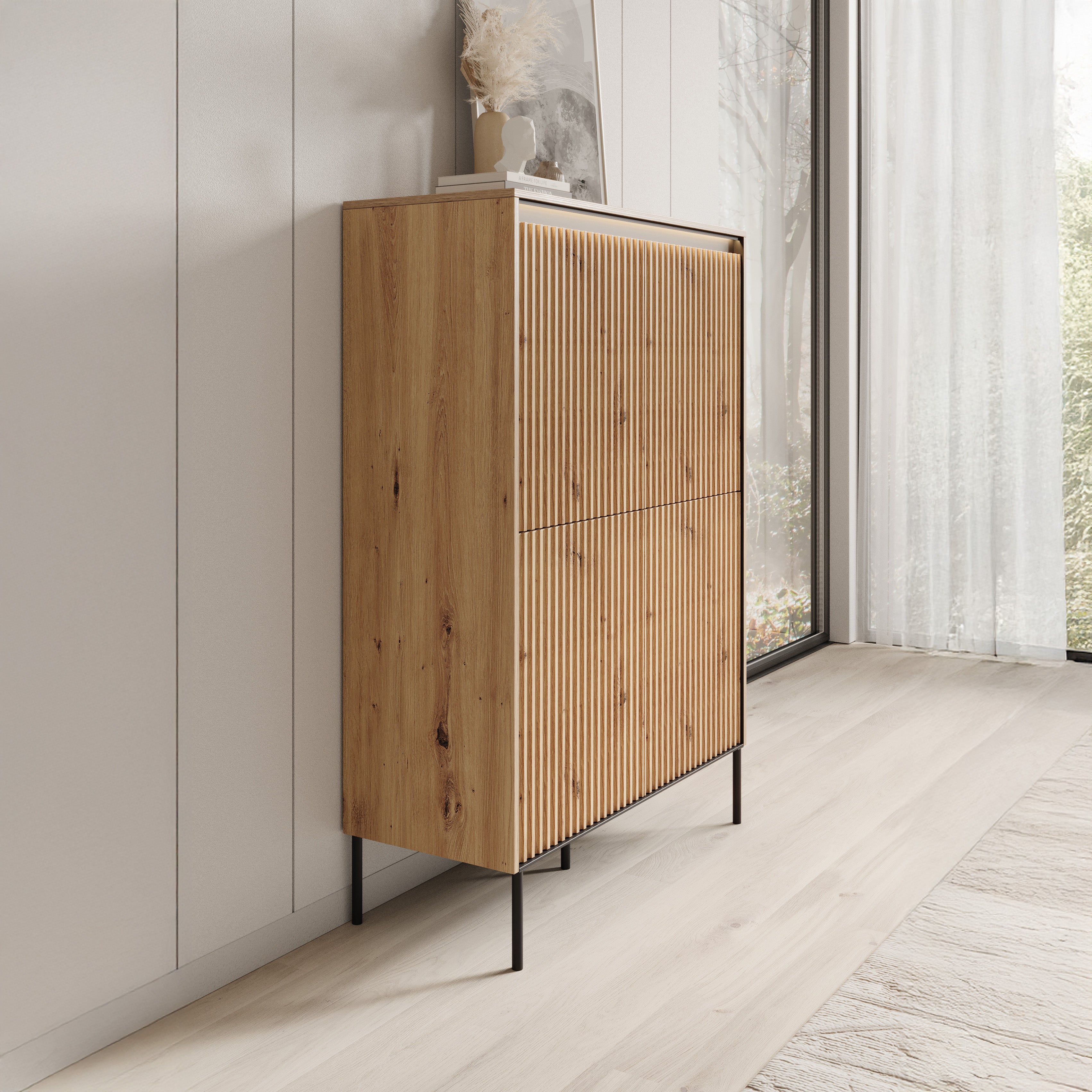 Timoteo - Dressoir - Eiken - 98x40x140 cm