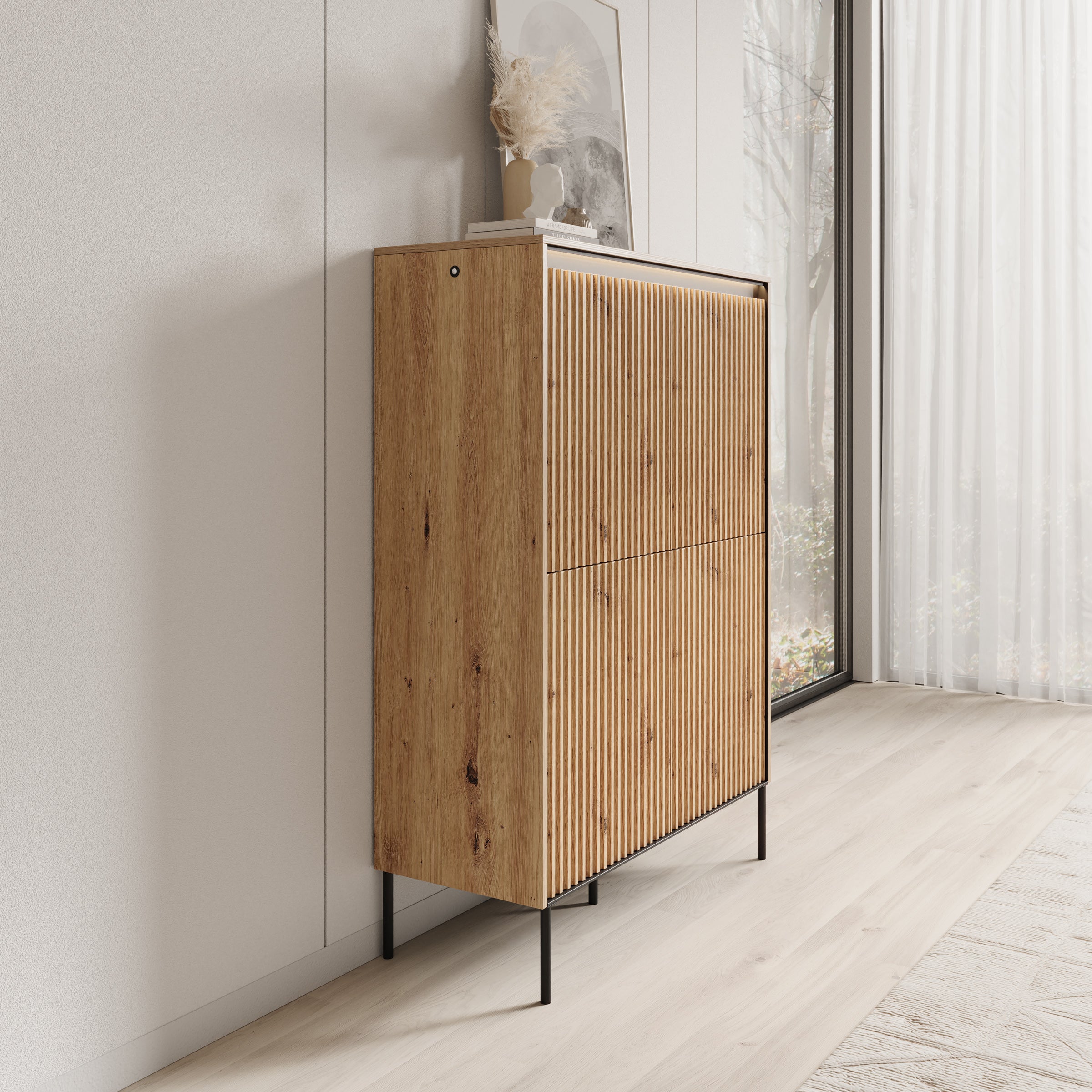 Timoteo - Dressoir - Eiken - 98x40x140 cm