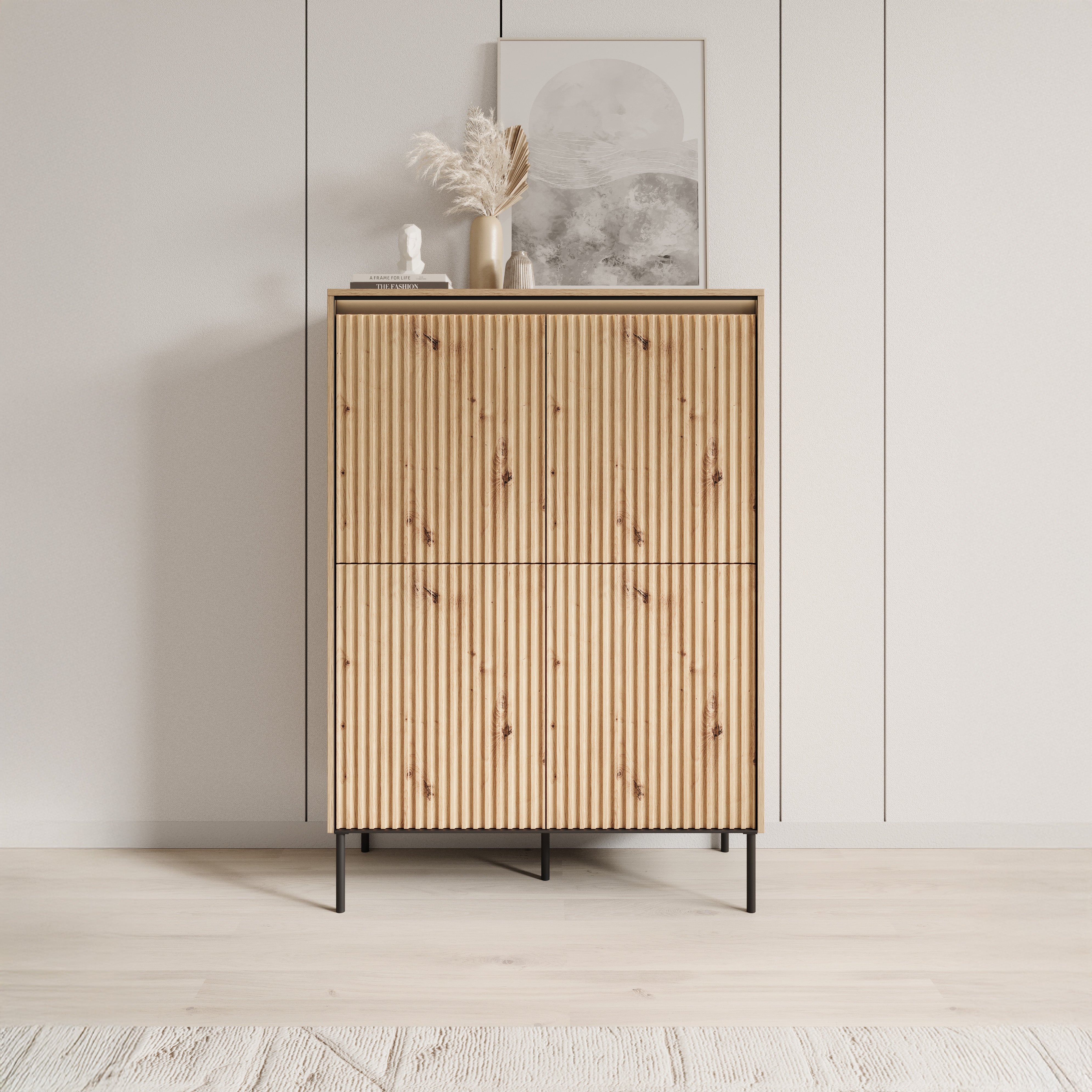 Timoteo - Dressoir - Eiken - 98x40x140 cm