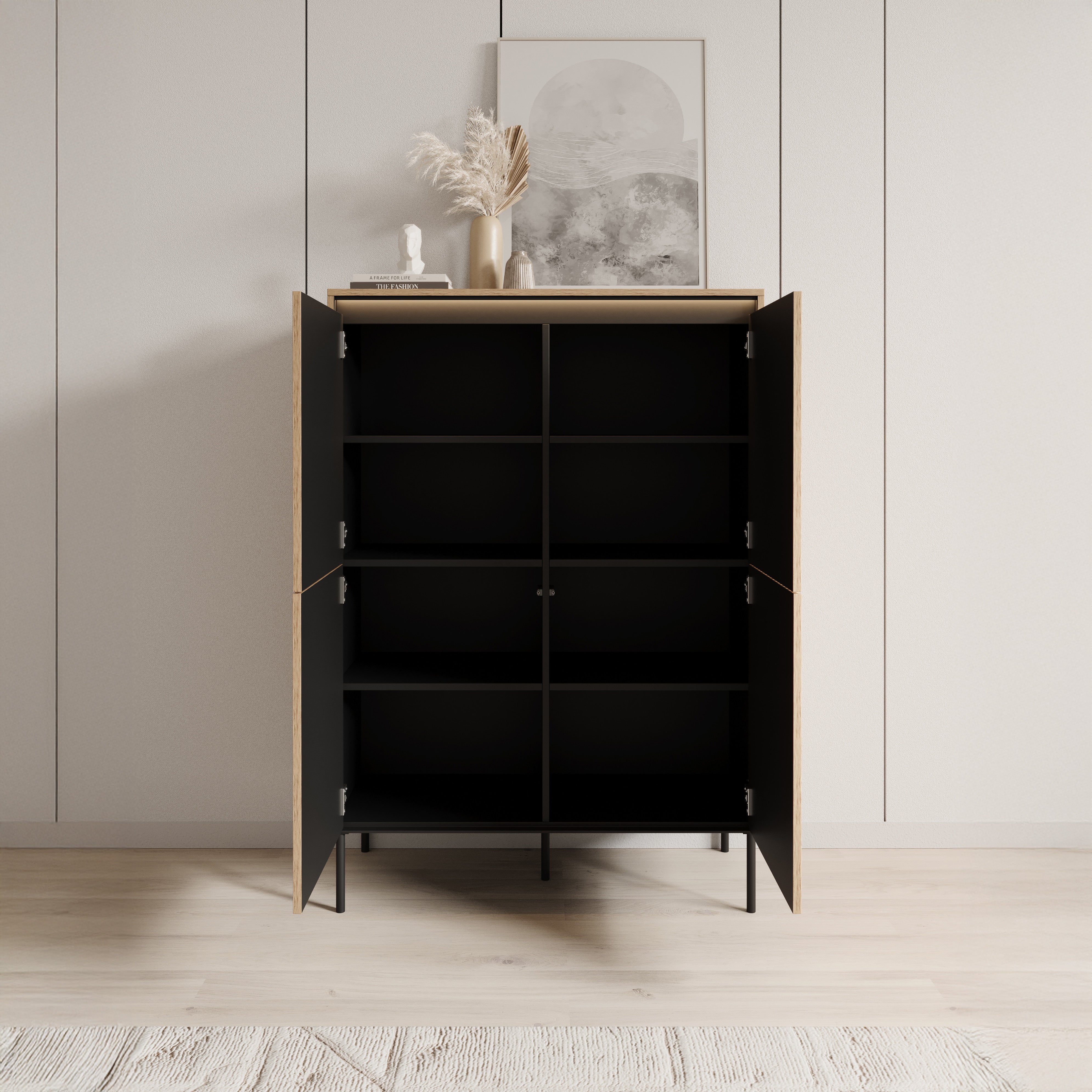 Timoteo - Dressoir - Eiken - 98x40x140 cm