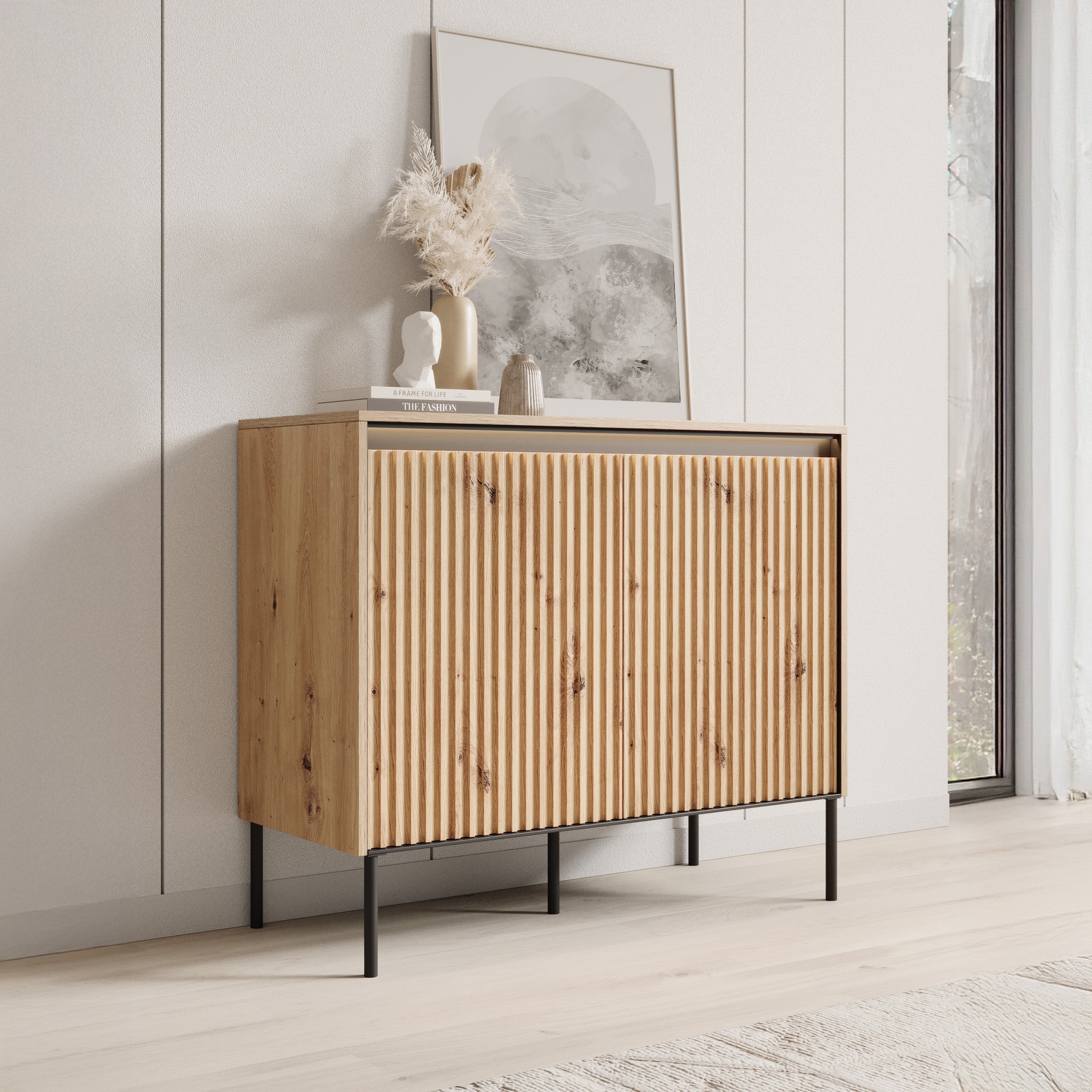 Timoteo - Dressoir - Eiken - 98x40x83 cm