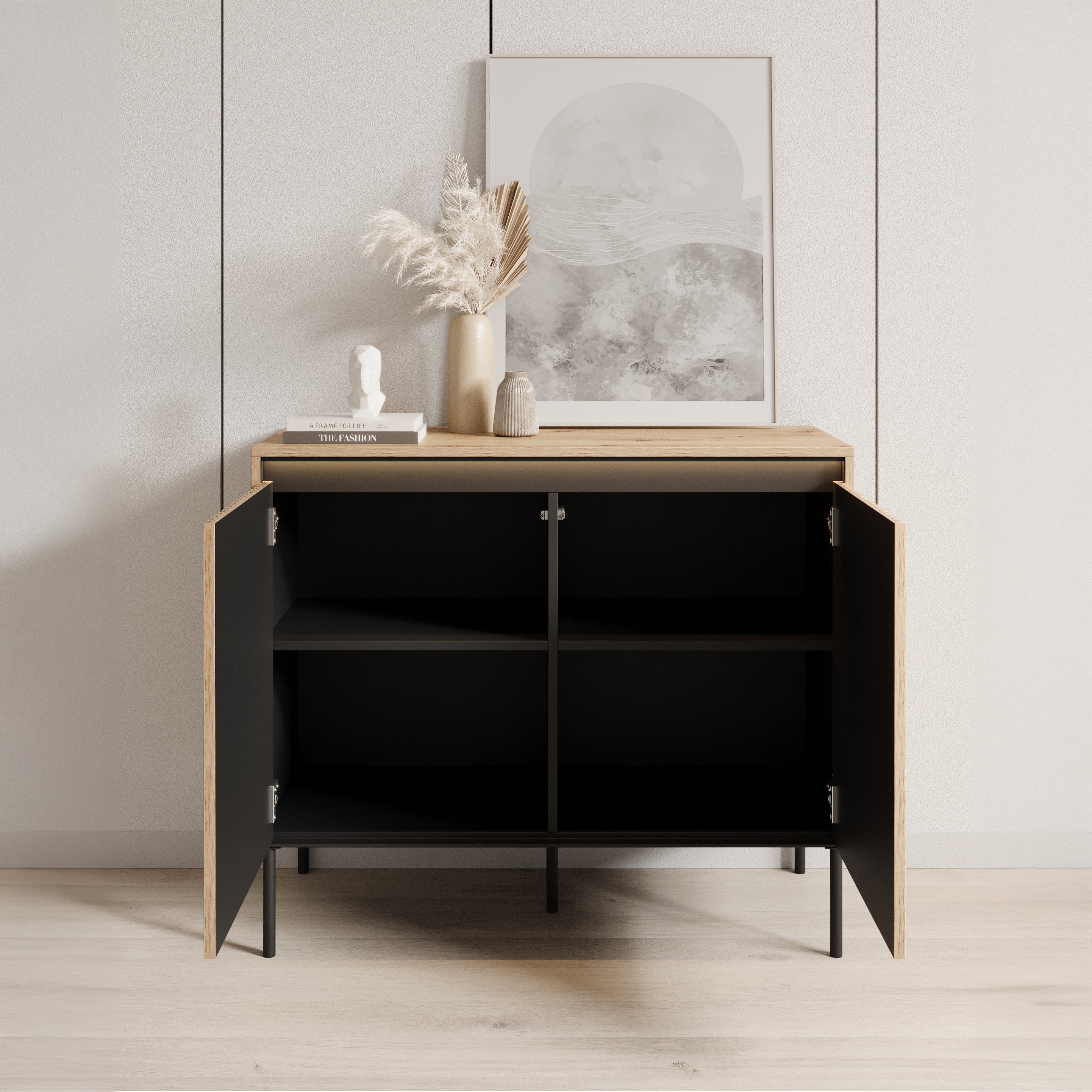 Timoteo - Dressoir - Eiken - 98x40x83 cm