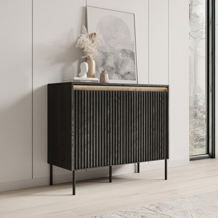 Timoteo - Dressoir - Zwart - 98x40x83 cm