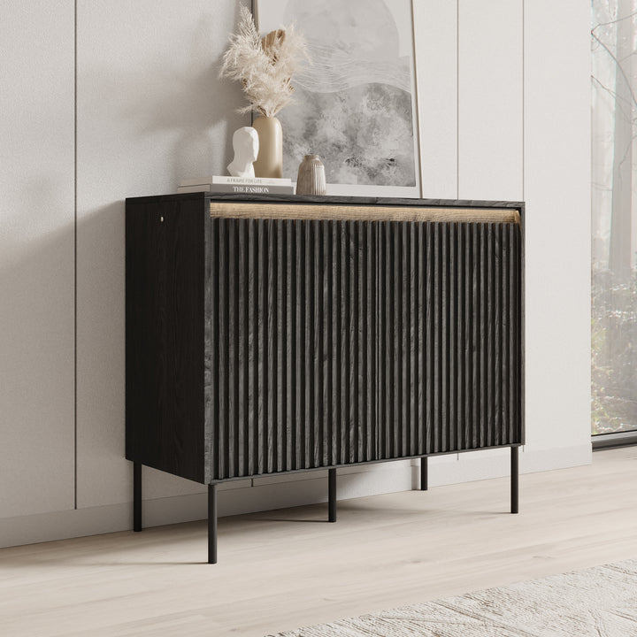 Timoteo - Dressoir - Zwart - 98x40x83 cm