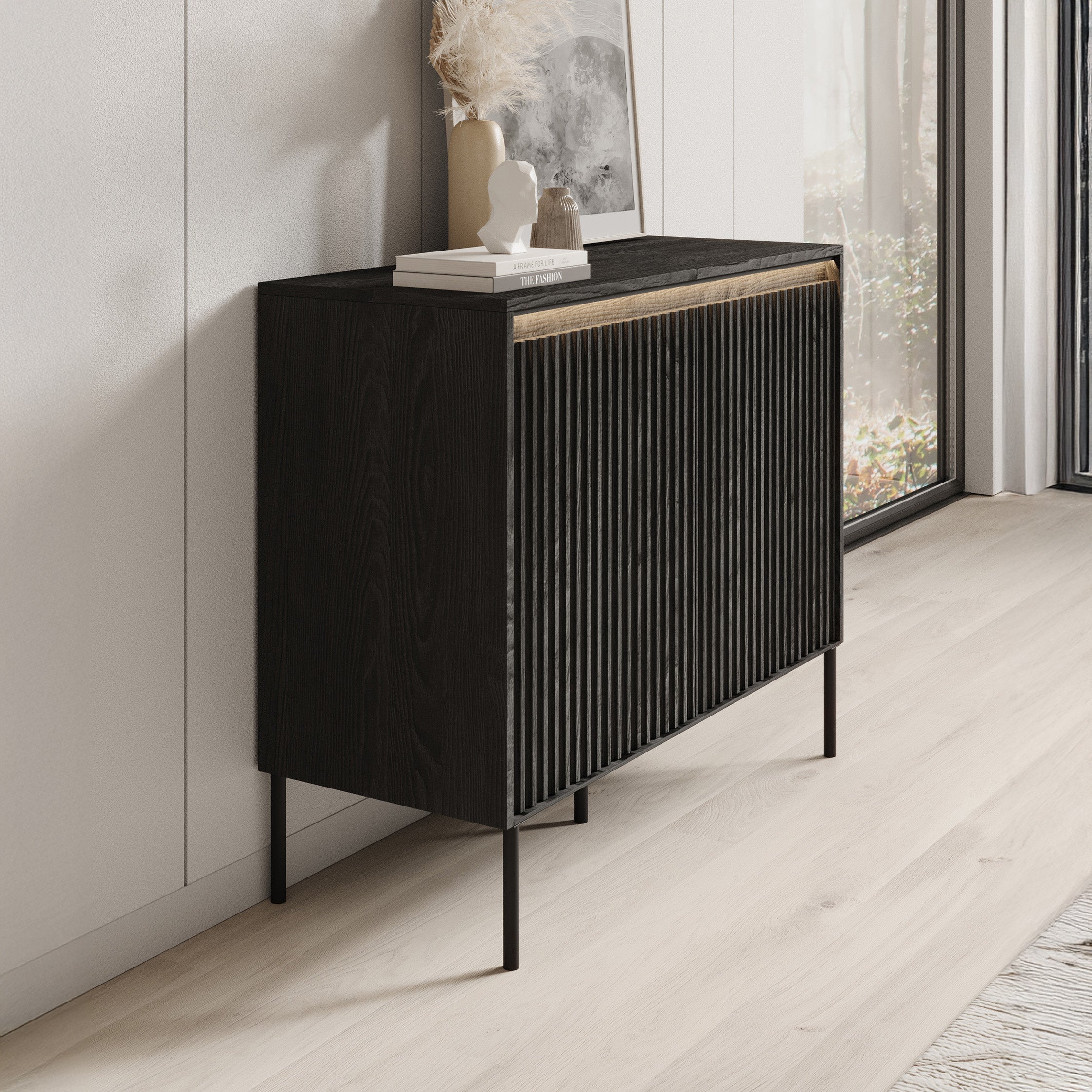 Timoteo - Dressoir - Zwart - 98x40x83 cm