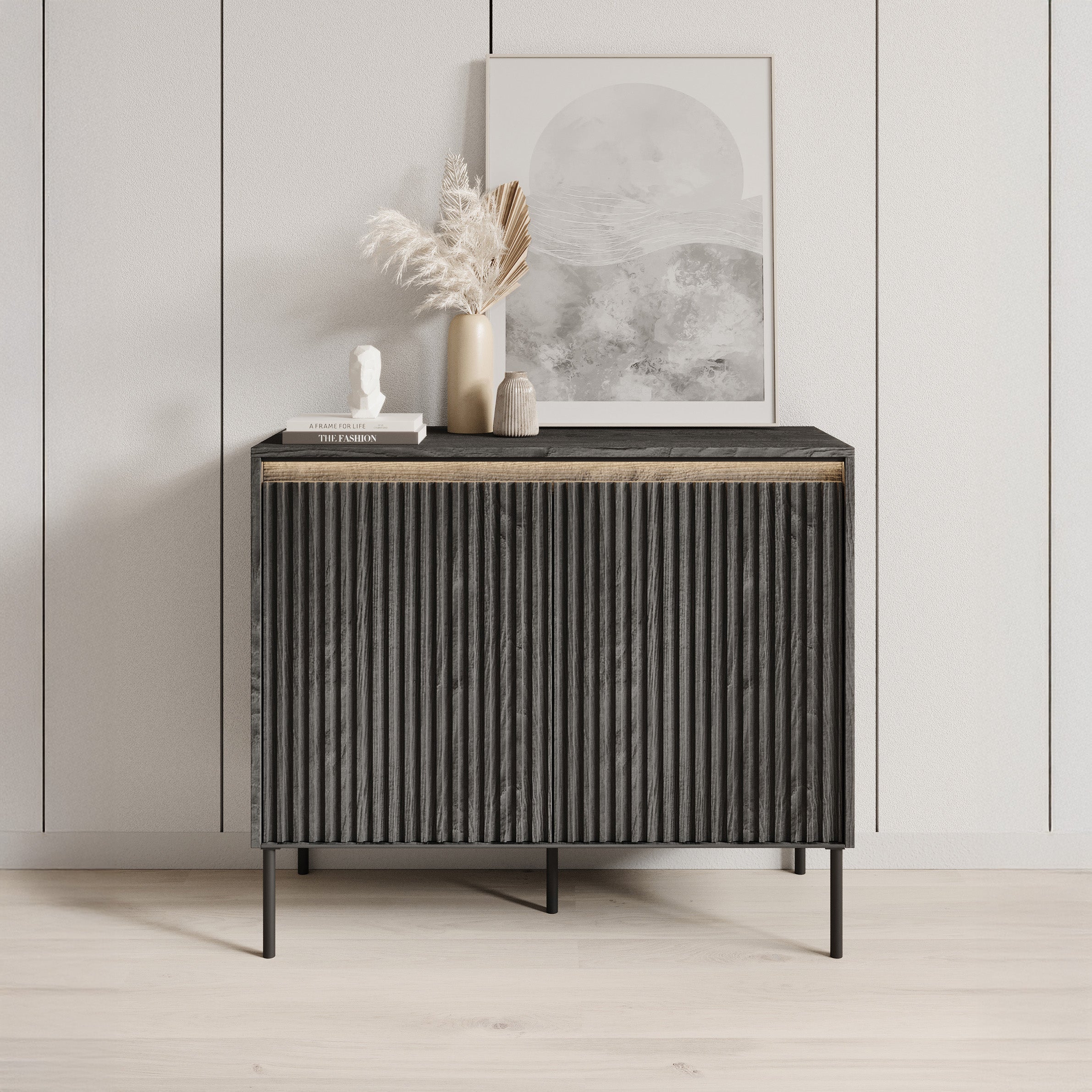 Timoteo - Dressoir - Zwart - 98x40x83 cm