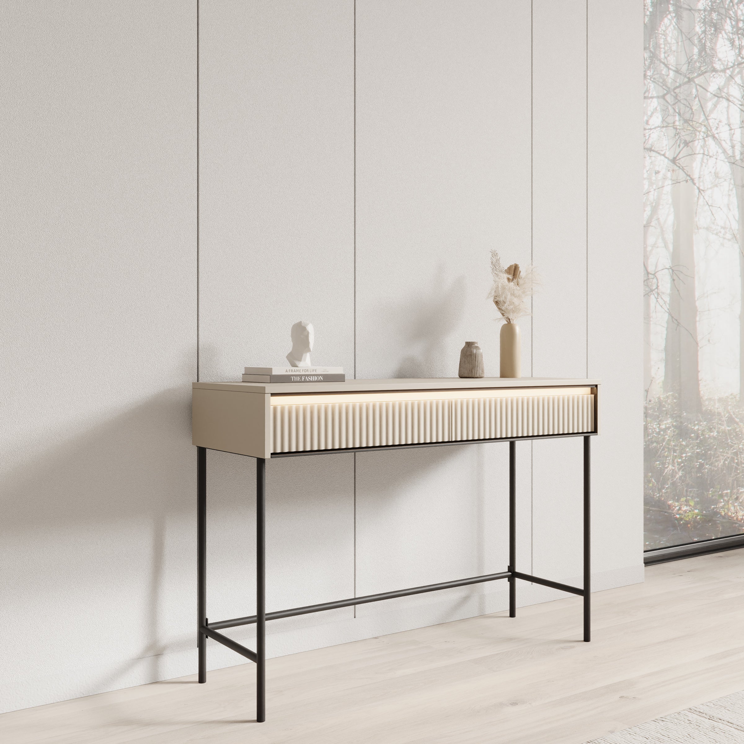 Timoteo - Kaptafel - Beige - 112x40x78 cm