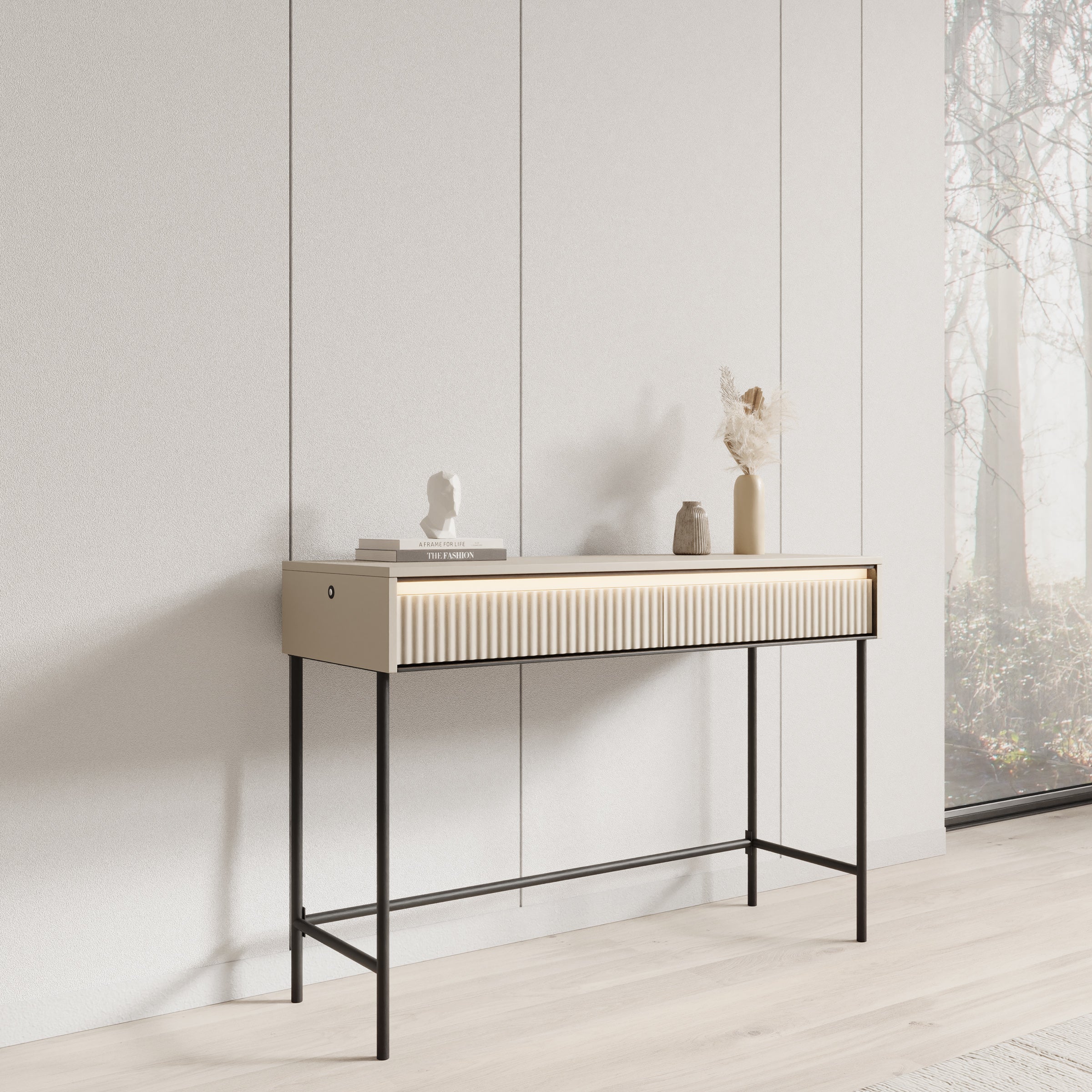 Timoteo - Kaptafel - Beige - 112x40x78 cm