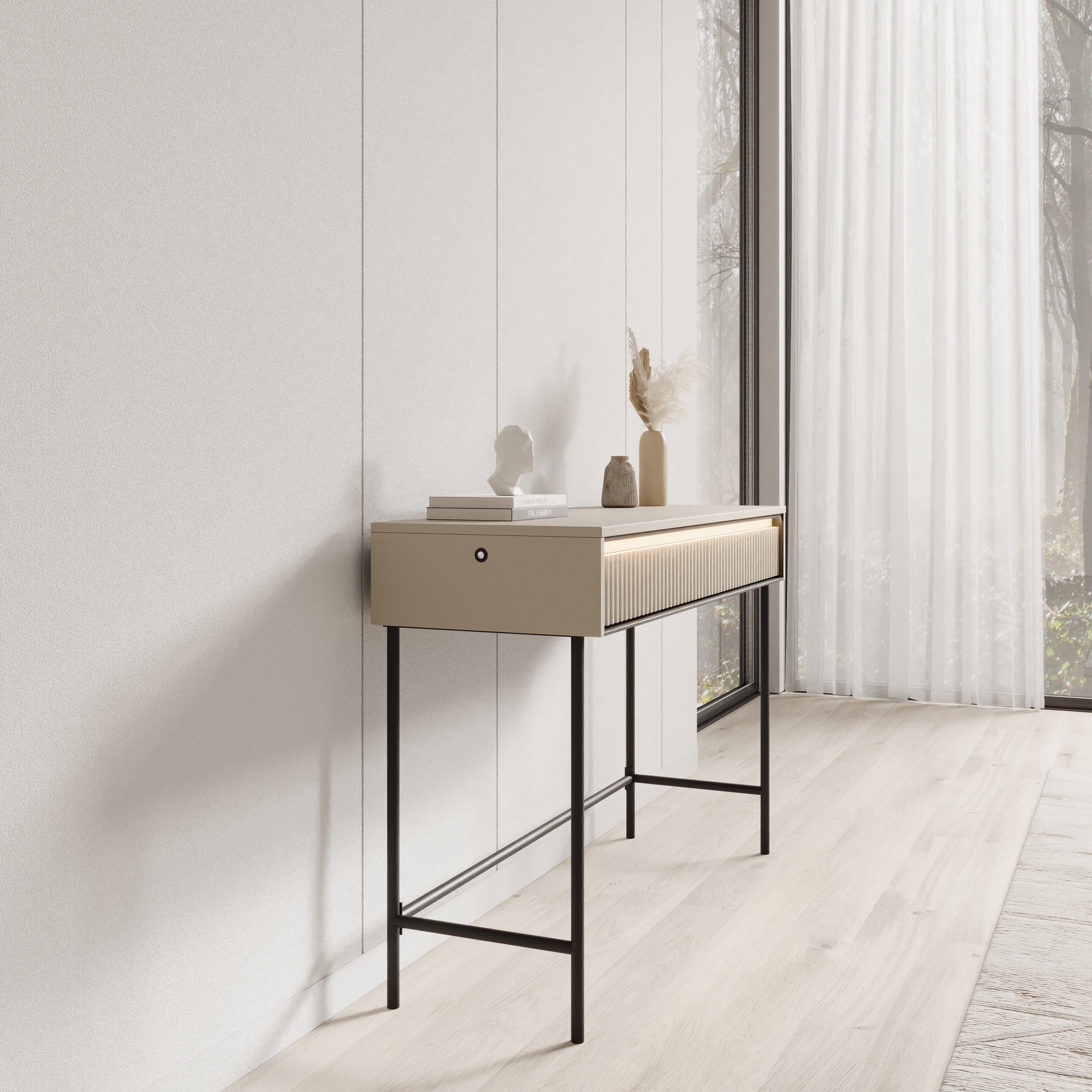 Timoteo - Kaptafel - Beige - 112x40x78 cm