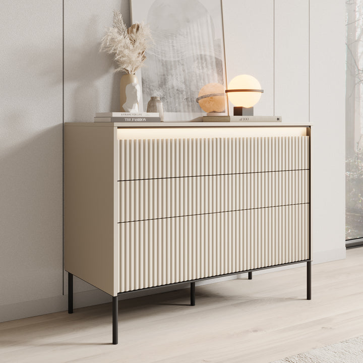 Timoteo - Ladekast - Beige - 104x47x83 cm