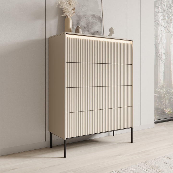 Timoteo - Ladekast - Beige - 93x47x125 cm