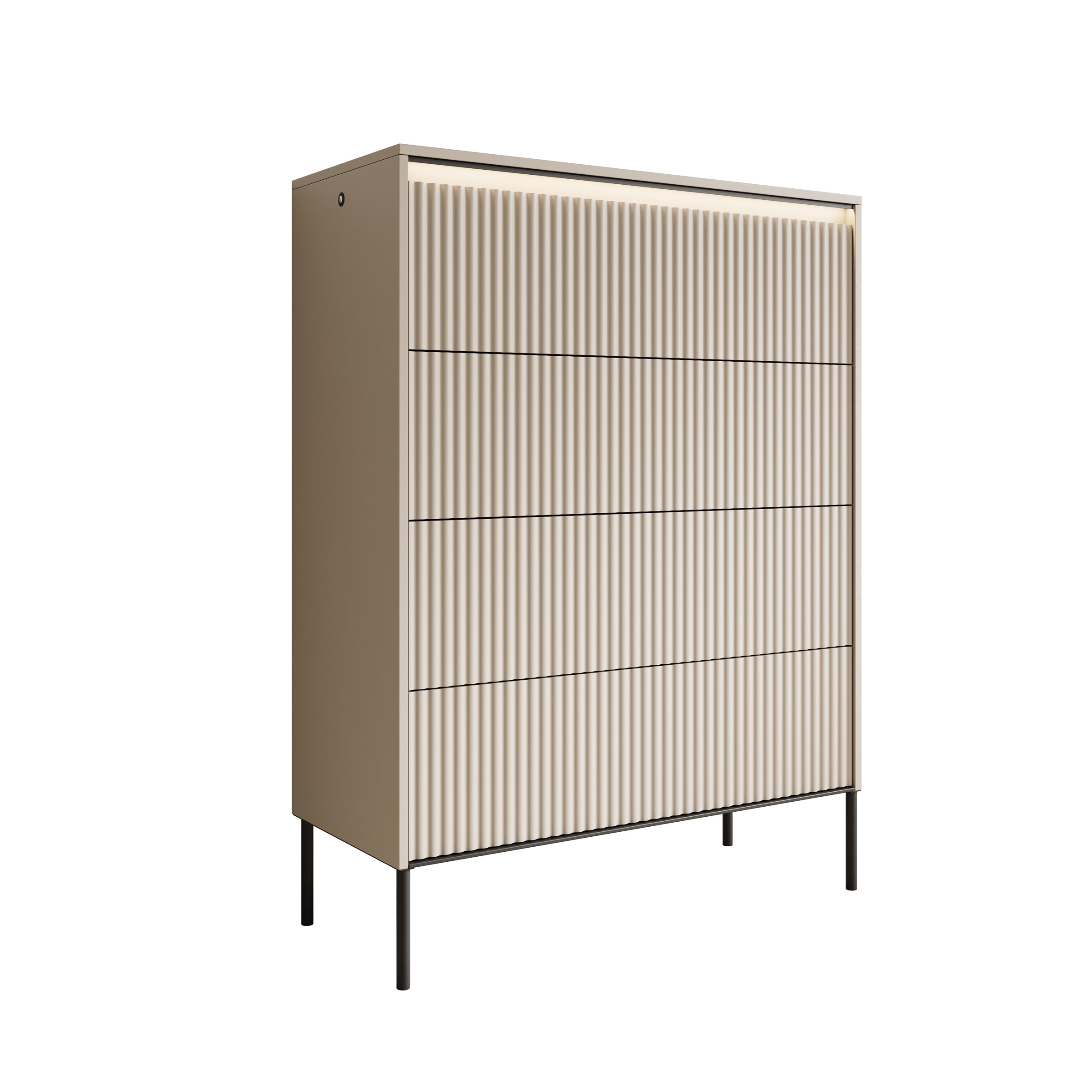 Timoteo - Ladekast - Beige - 93x47x125 cm